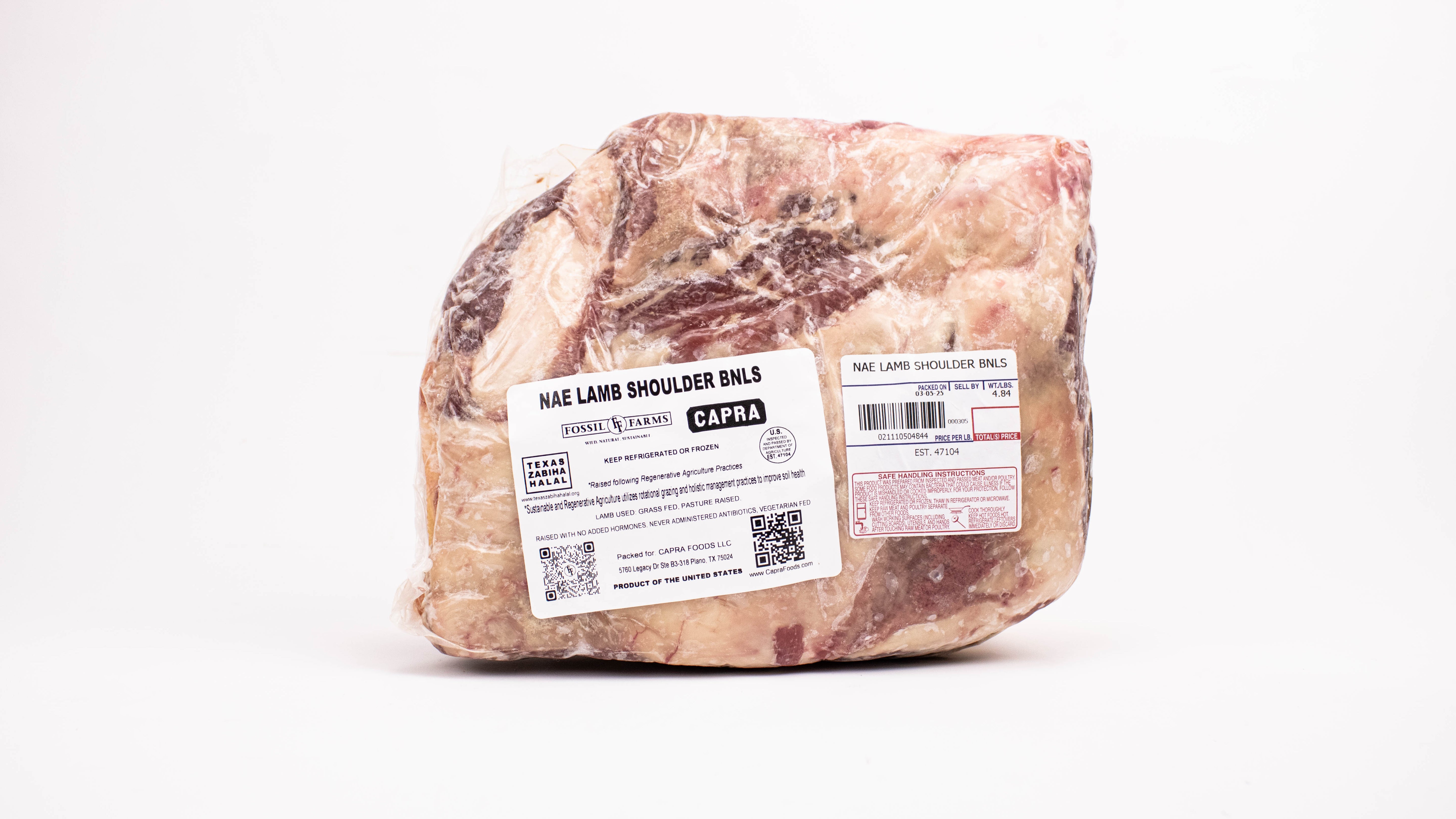 Grass-Fed Lamb Shoulder Boneless Packaged