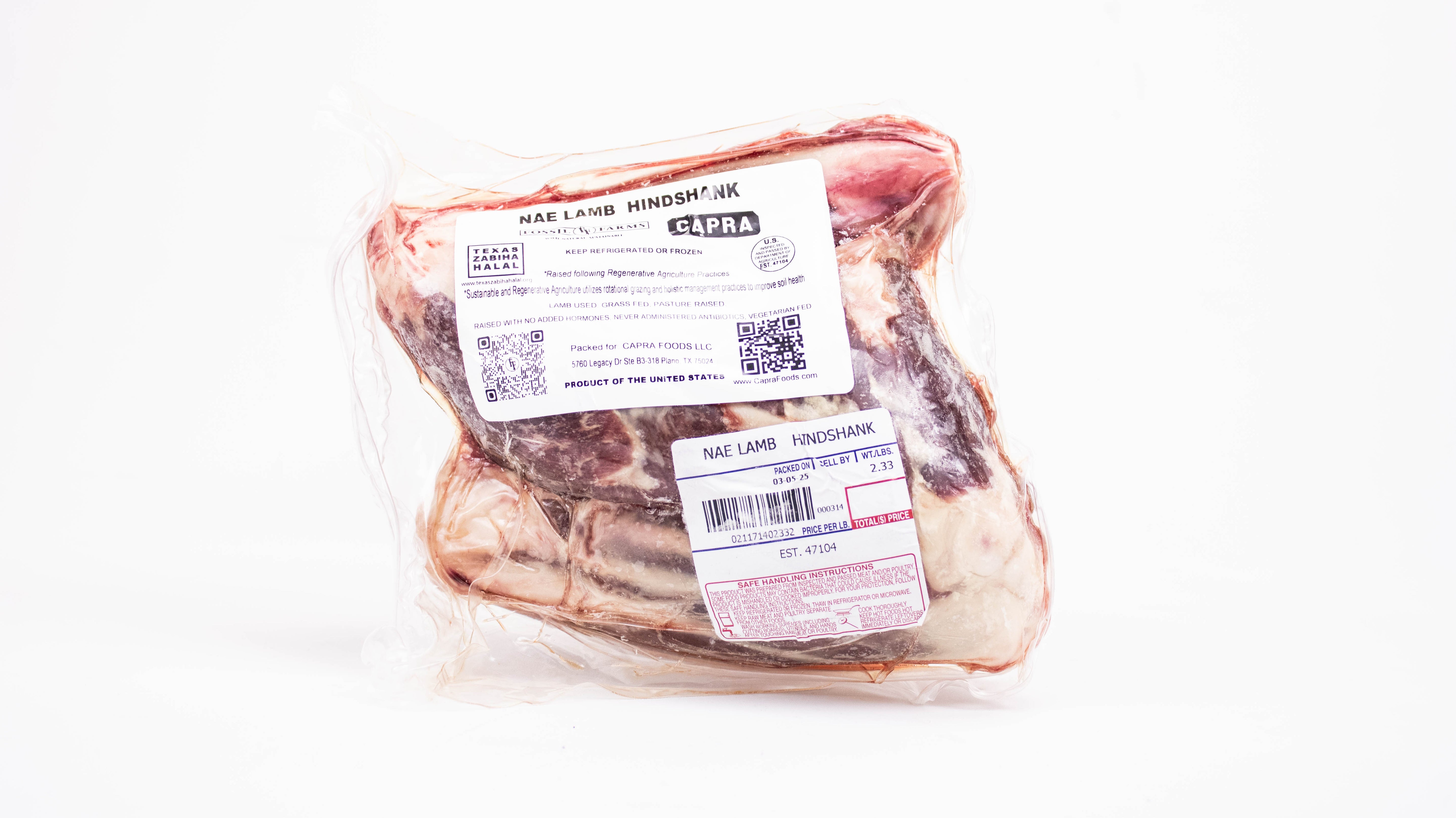 Grass-Fed Lamb Hind Shank