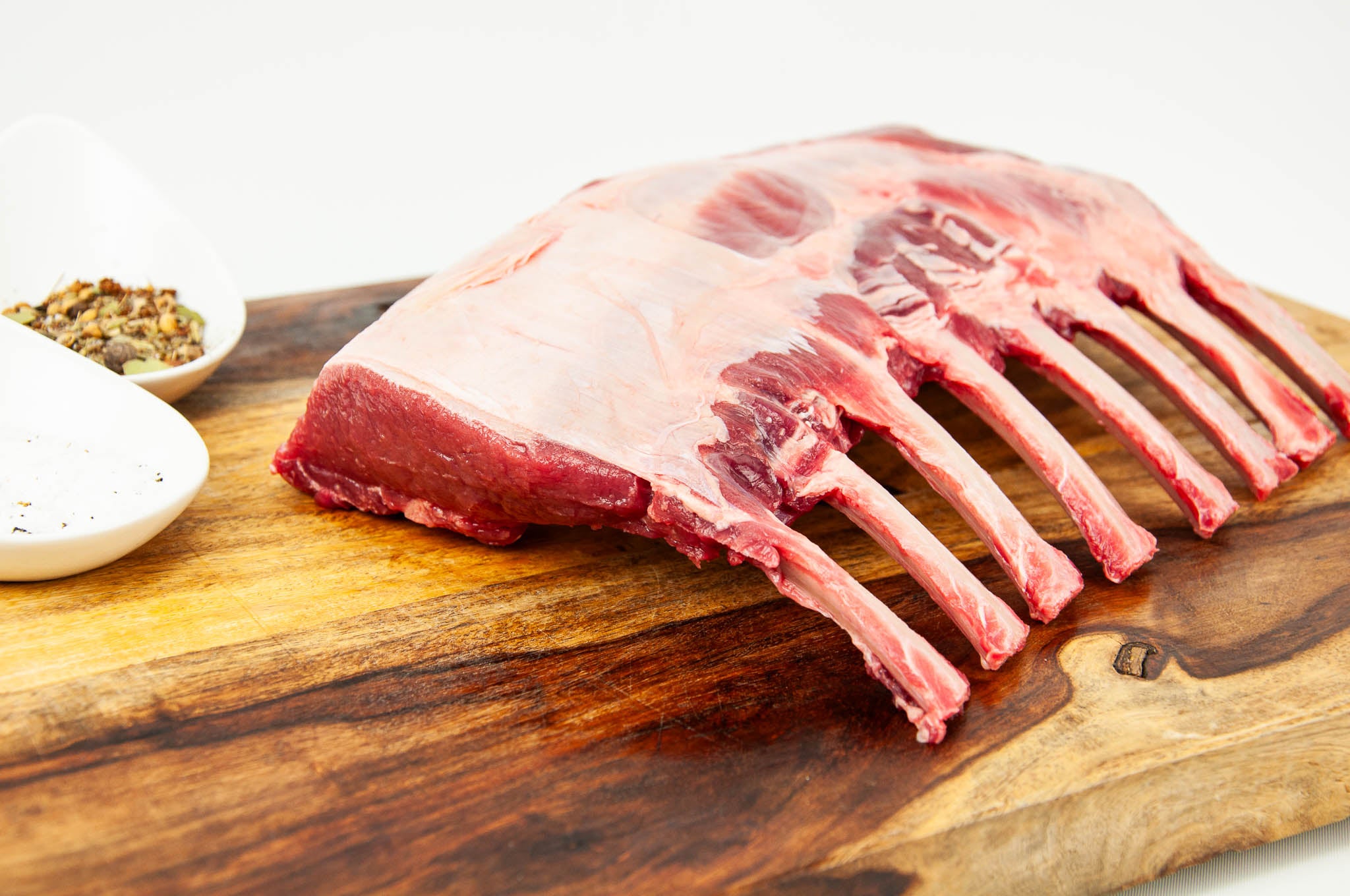 Wild Boar Frenched Rack Raw Side