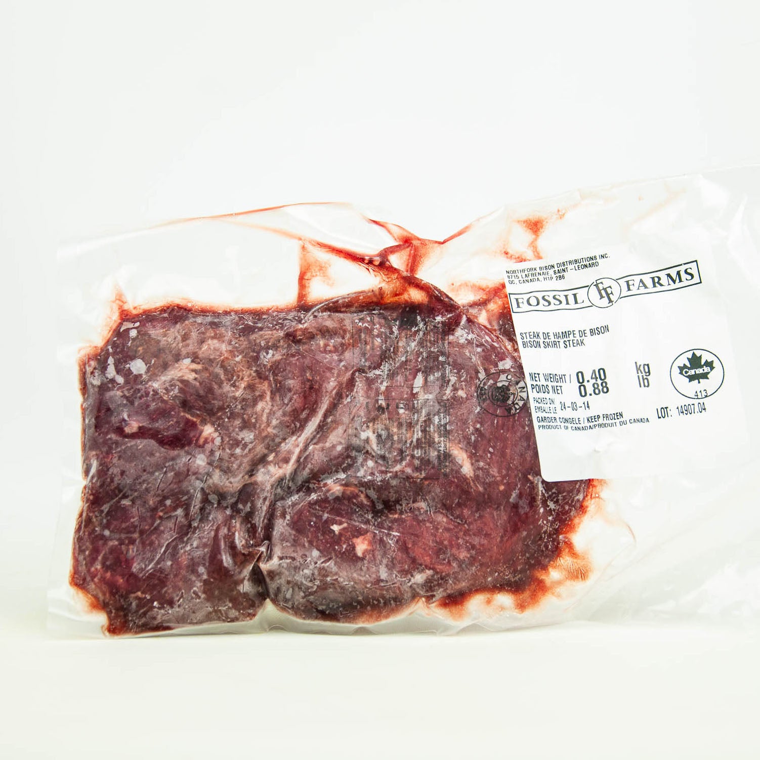 Bison Skirt Steak - 1 Lb Package