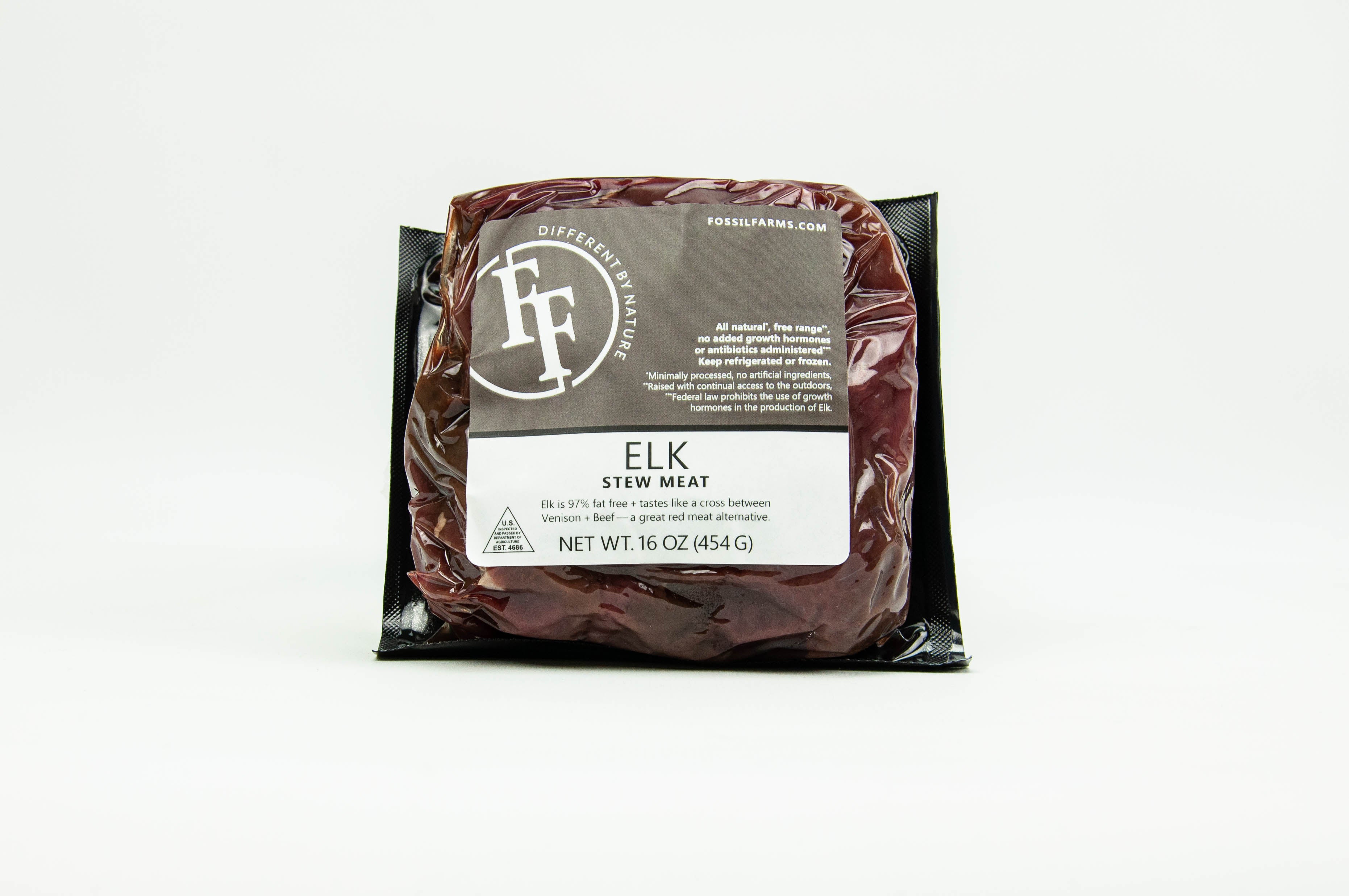 Elk Stew Meat Packaged