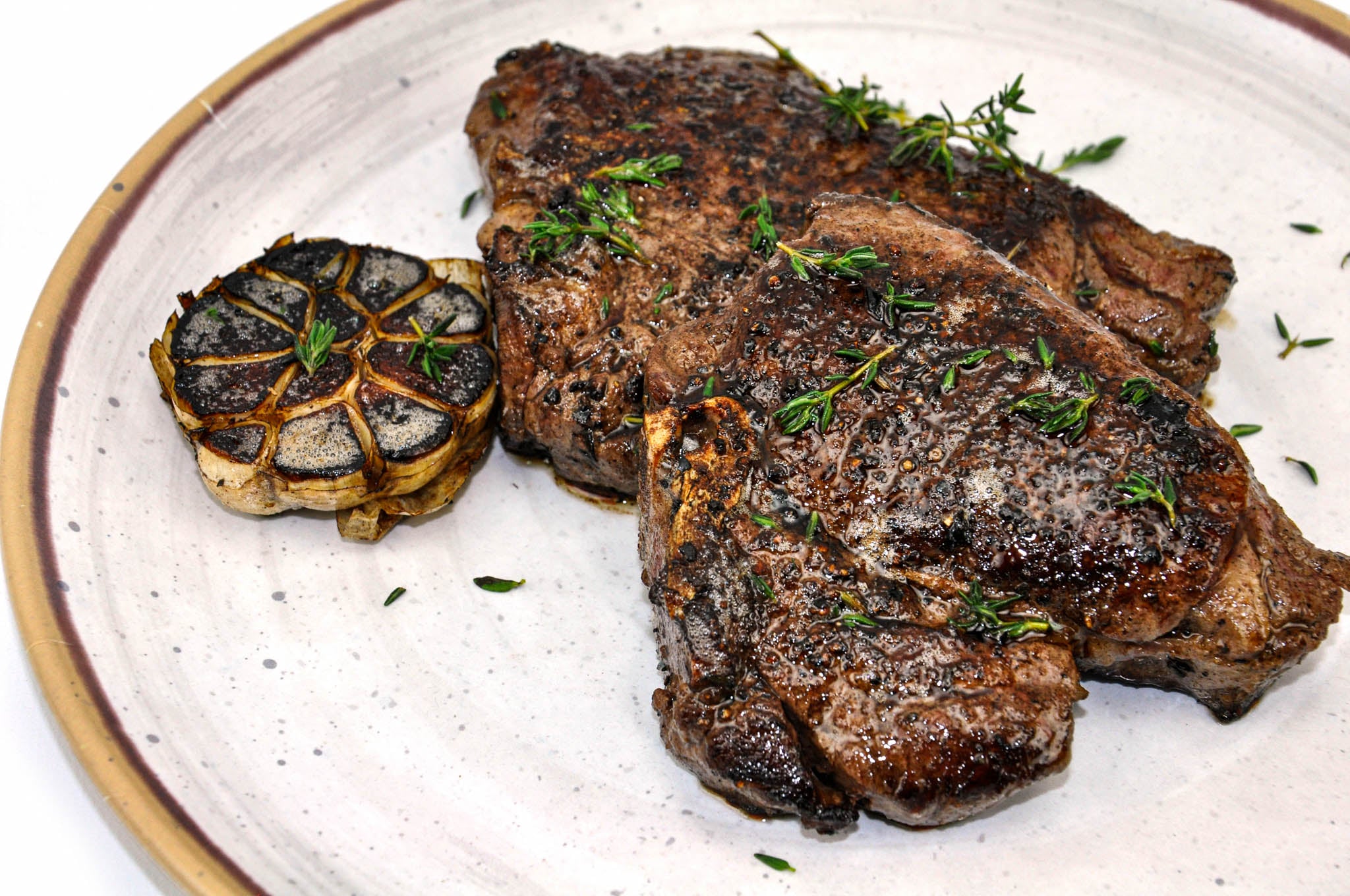 Venison Porterhouse T-Bone Steak Cooked