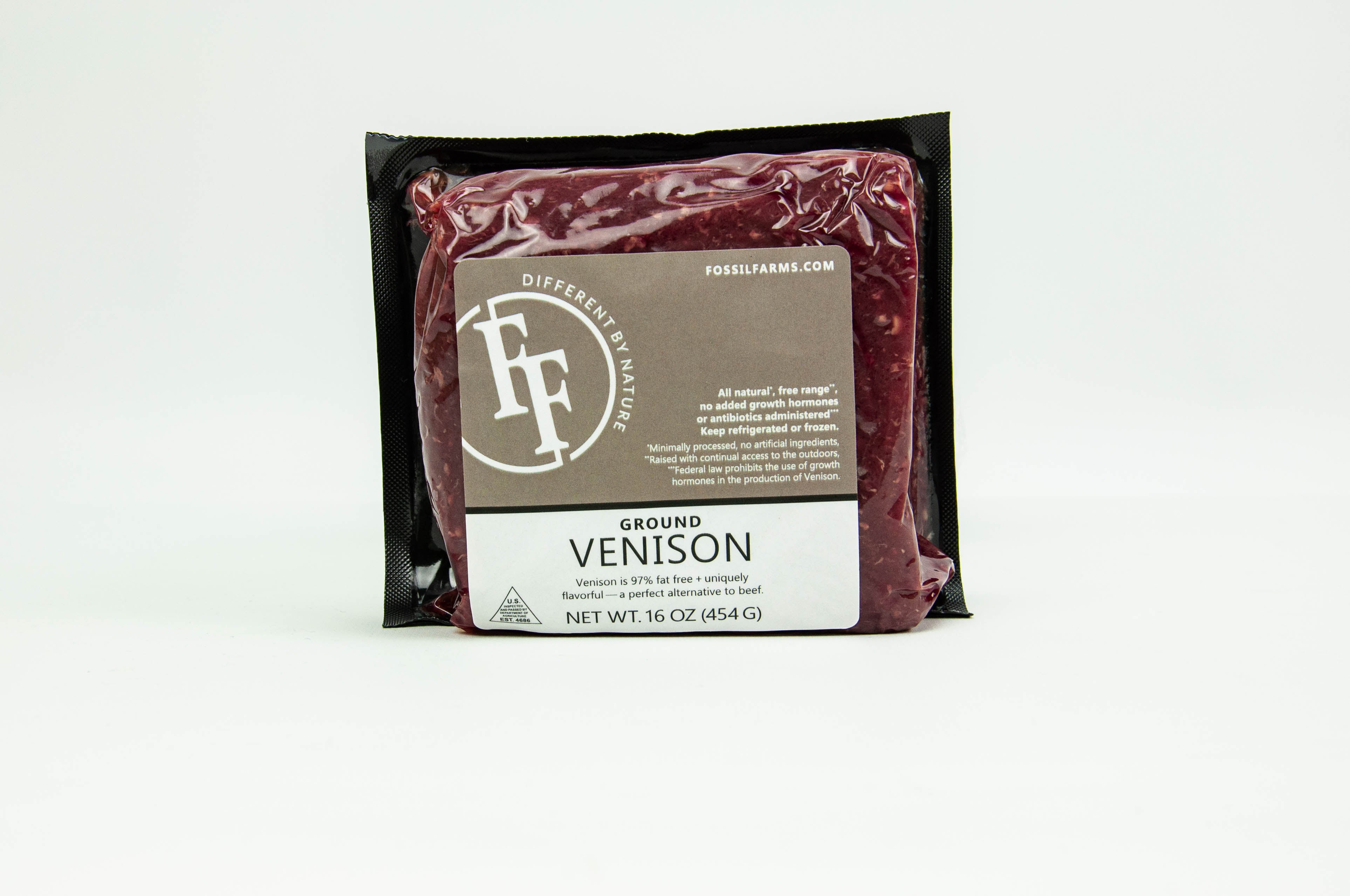 Ground Venison Packaged Fossil Farms
