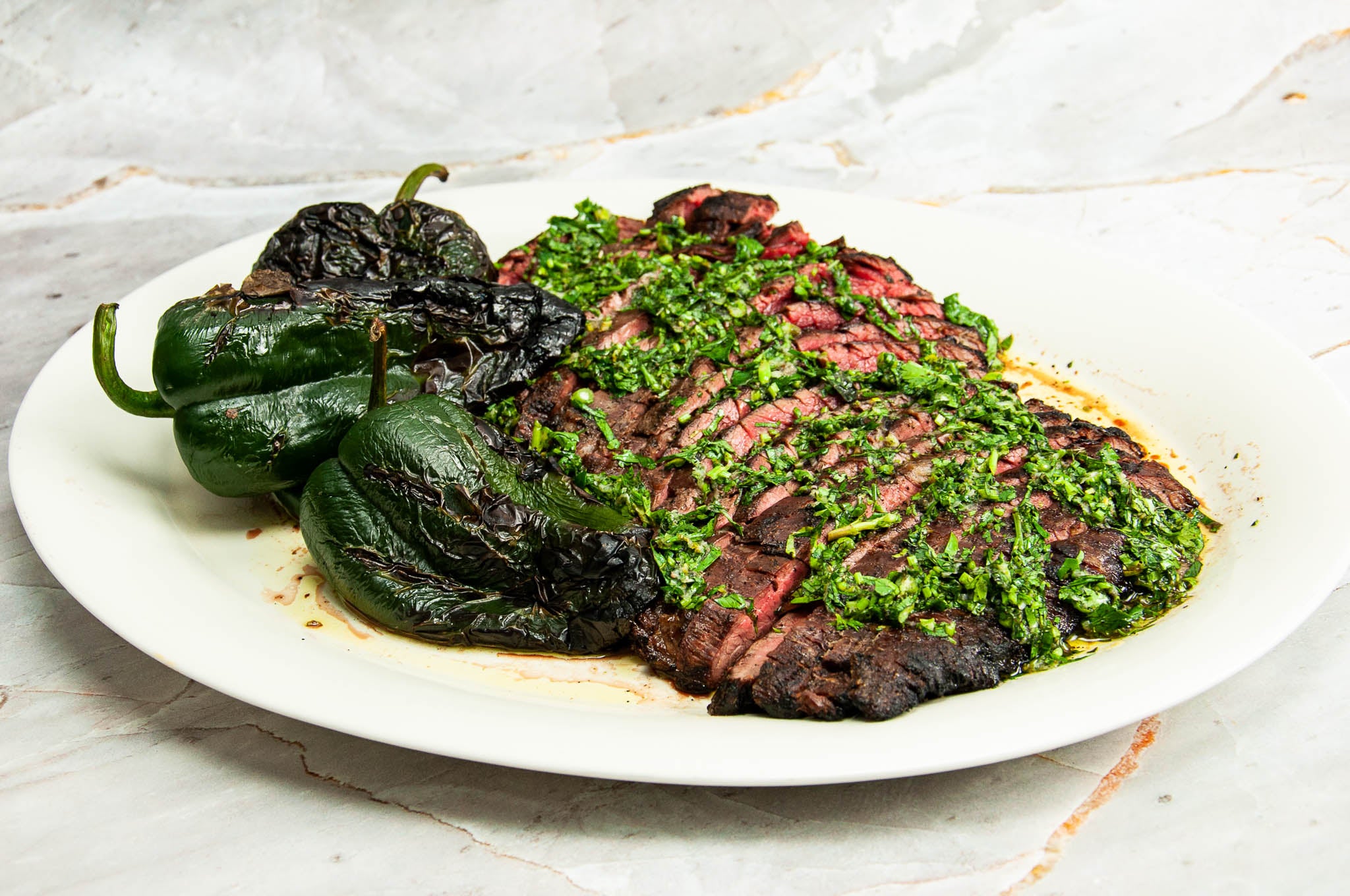 Recipe: Bison Flank Steak with Salsa Verde