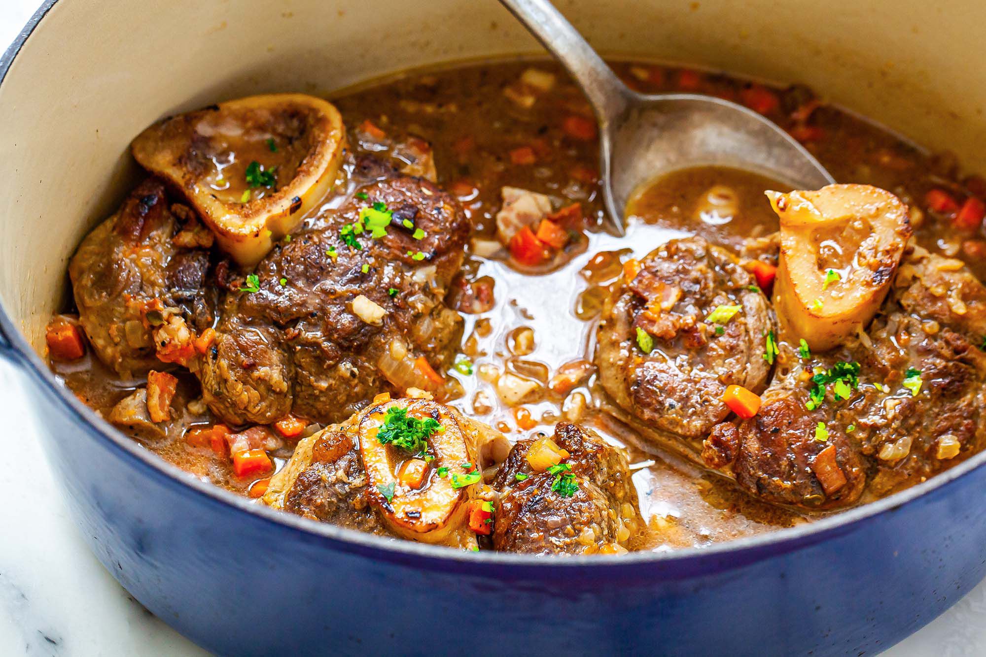 Bison Osso Buco with White Wine