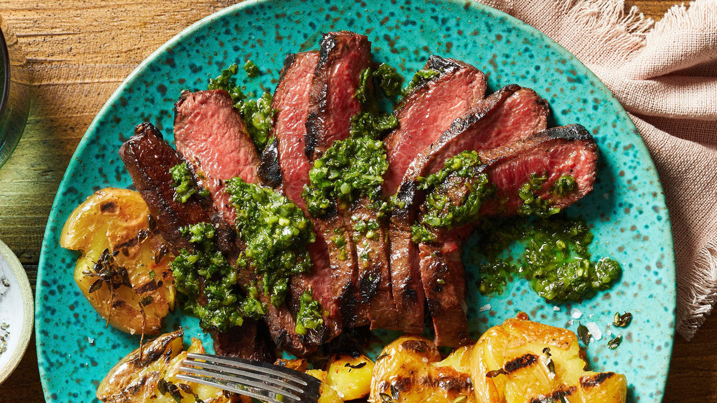 Char-Grilled Bison Ribeye with Chimichurri