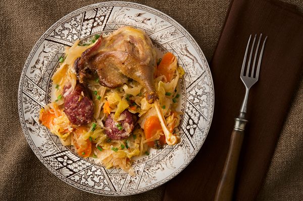 Braised Goose with Sauerkraut & Carrots