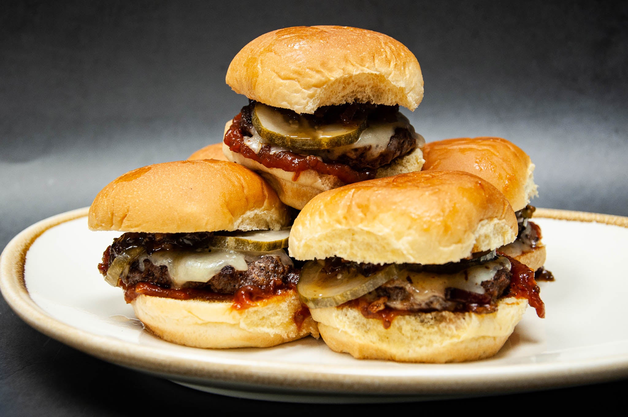 Wagyu Beef Sliders with Horseradish Pickles & Tomato Jam