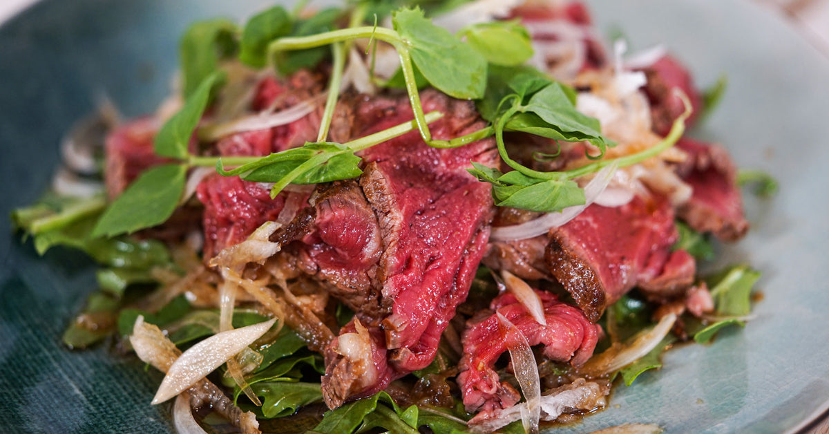 Elk Medallions Tataki Thai Style Salad