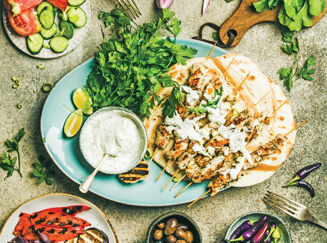 Grilled Chicken Fajitas with CIlantro Lime Crema