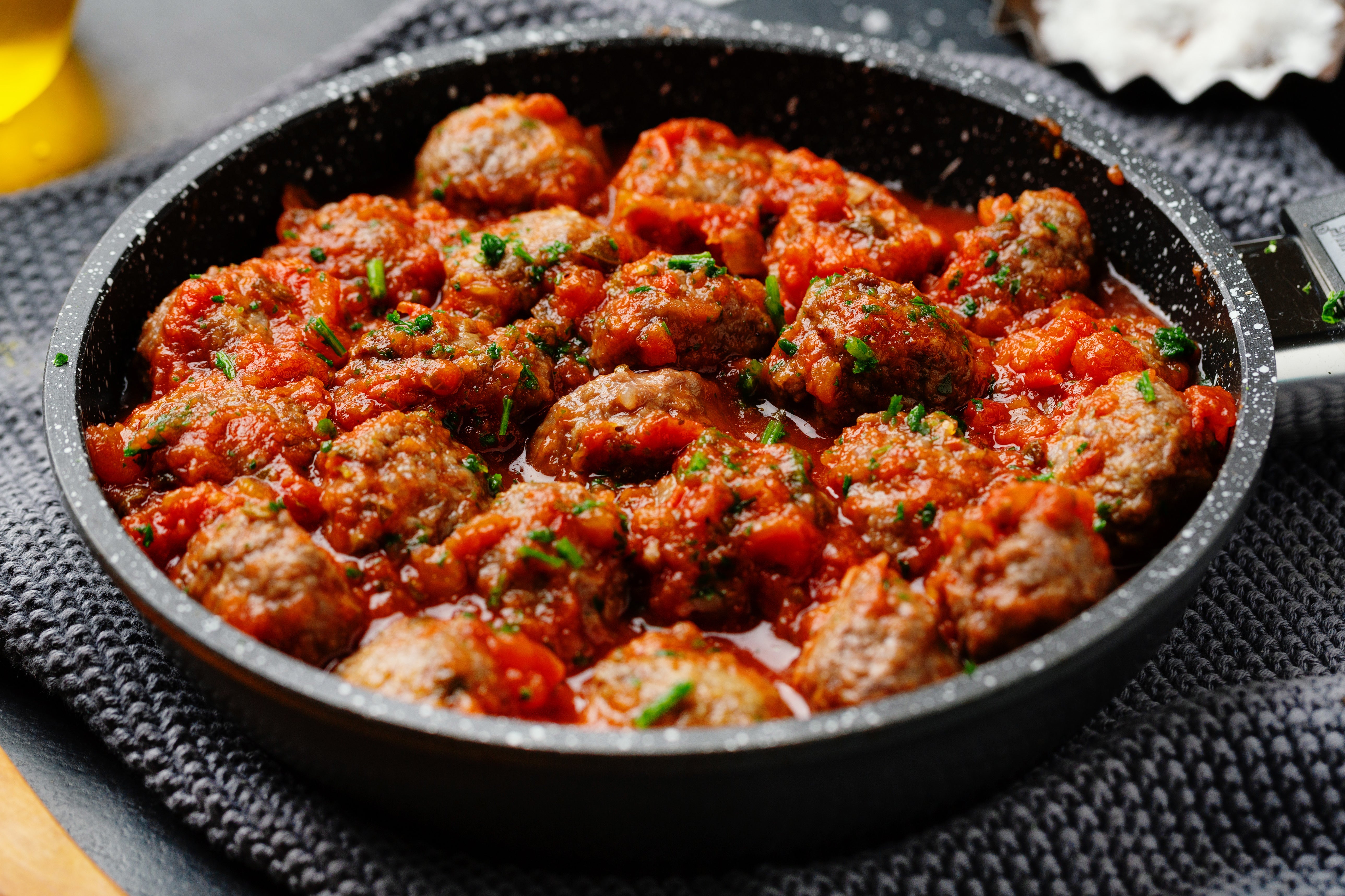 Ostrich Meatballs with Homemade Tomato Sauce