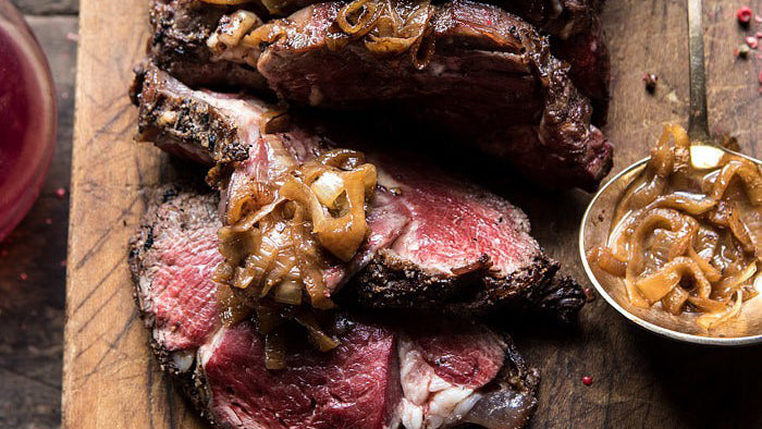 Roasted Antelope with Sweet Onion Sauce