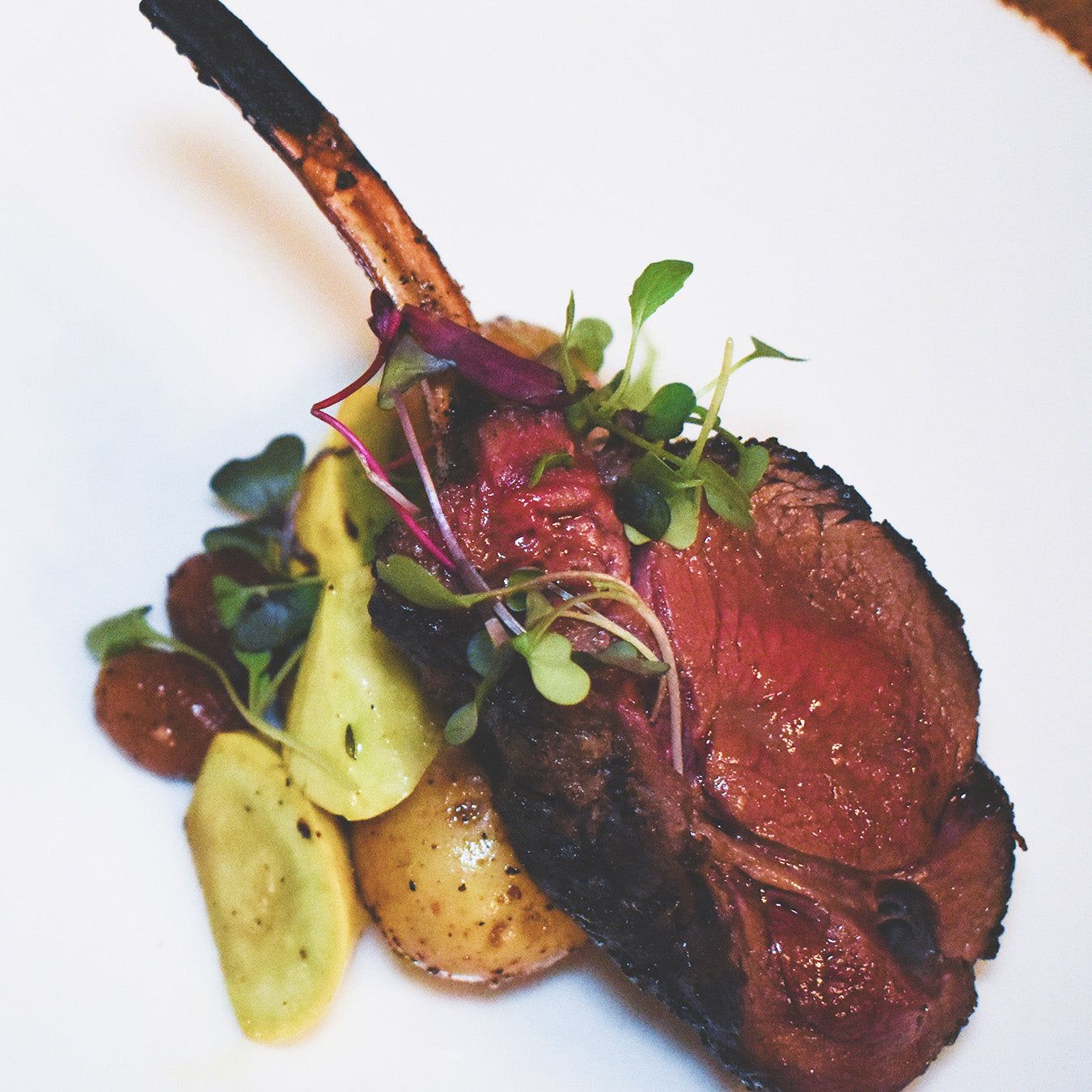 Venison French Rack with Roasted Potatoes