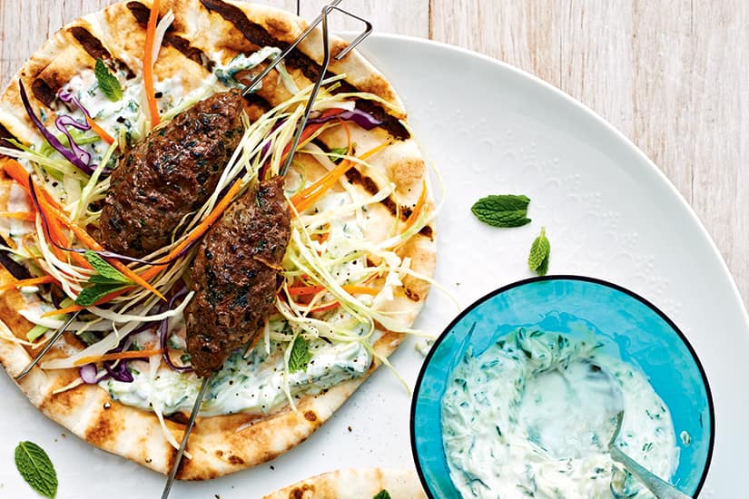 Wild Boar Koftas with Pita & Homemade Raita