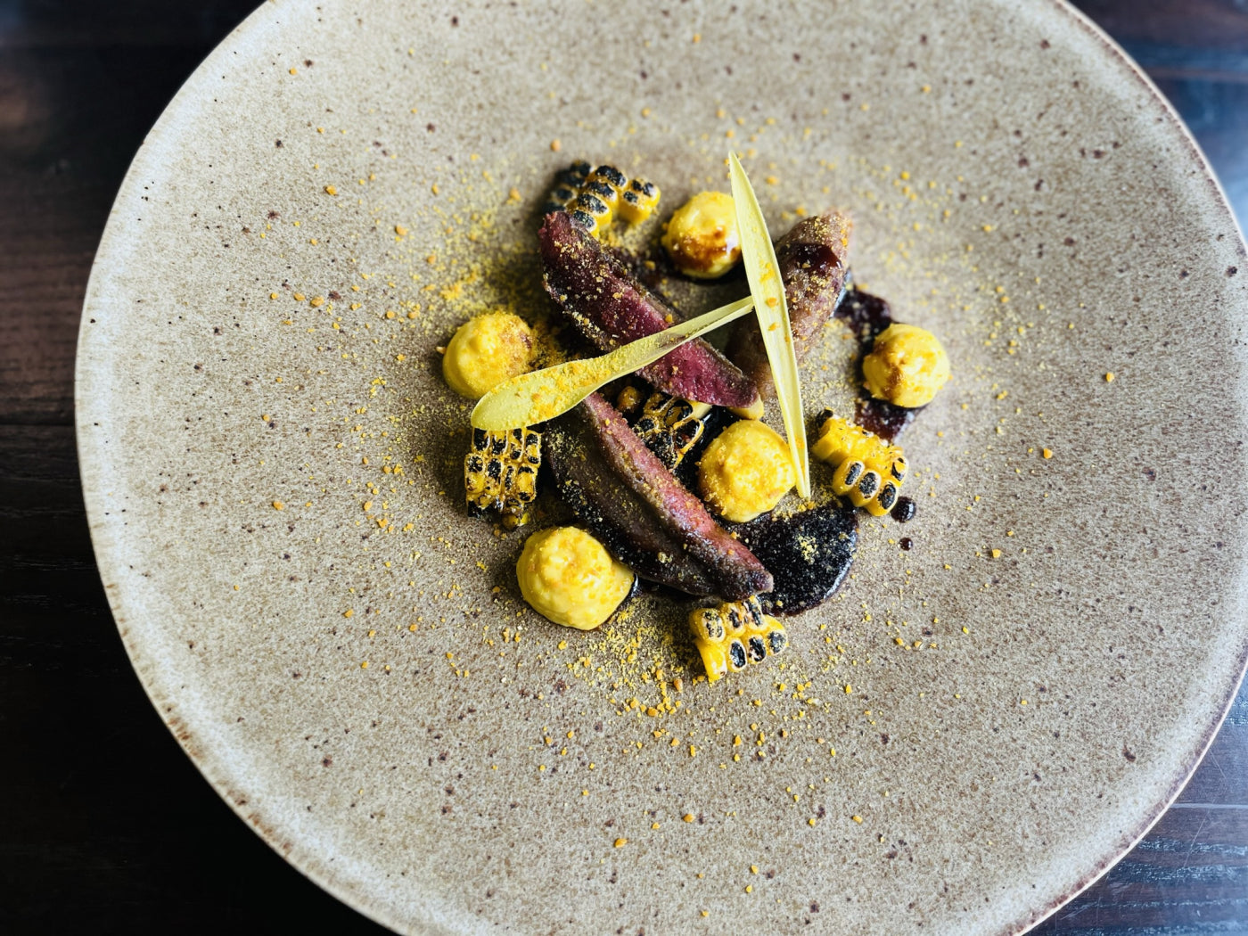 Scottish Wood Pigeon with Braised Corn and Bacon
