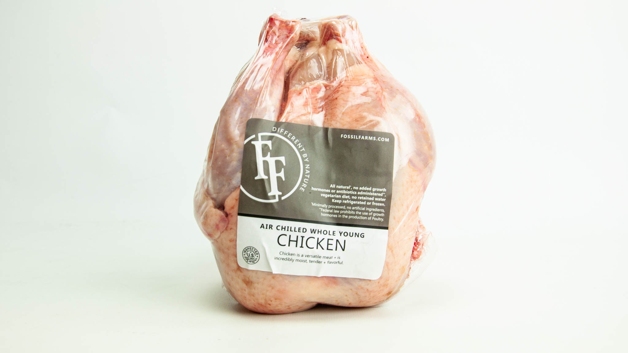 Air Chilled Whole Young Chicken Packaged Fossil Farms 