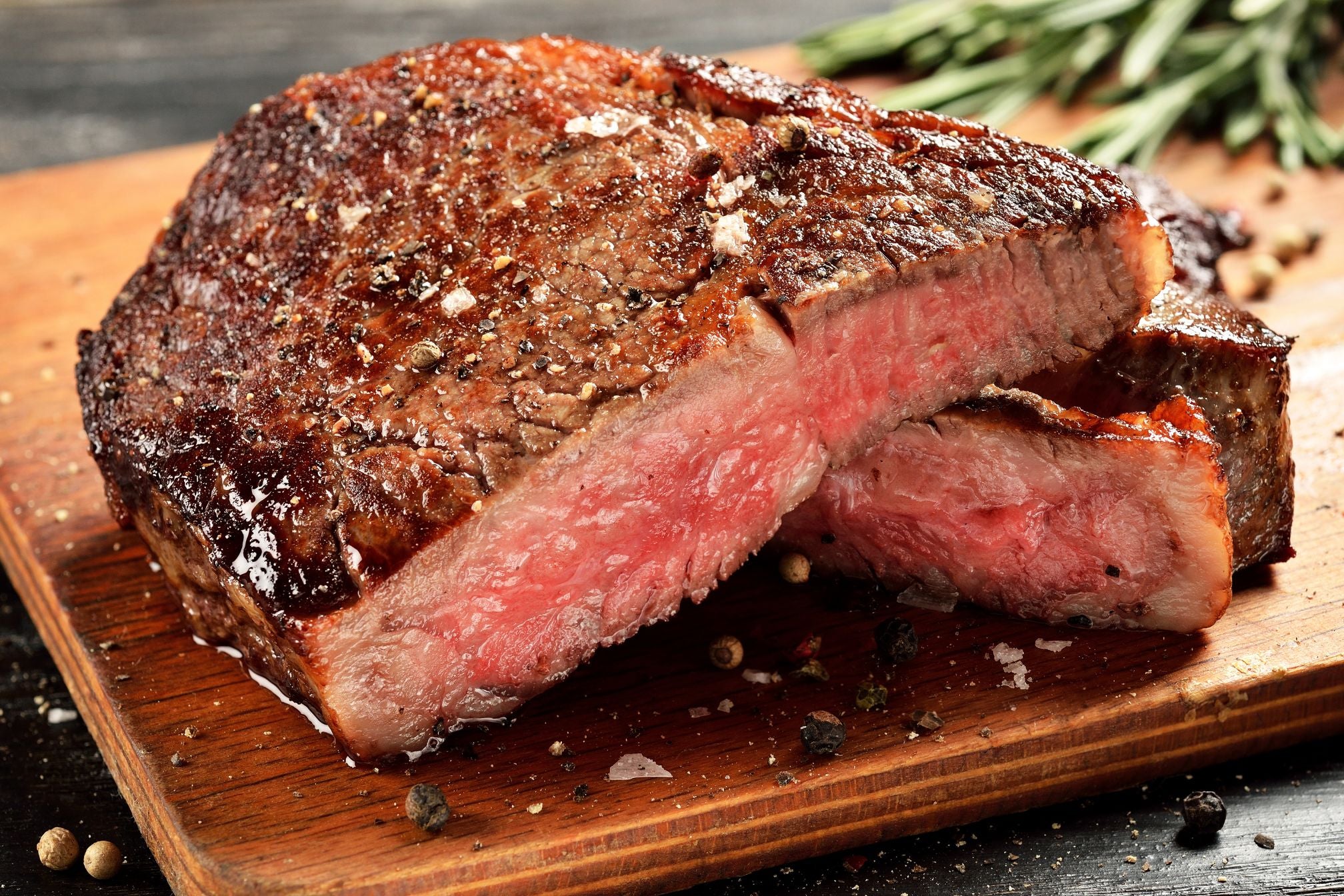 Bison Ribeye Loin Cooked