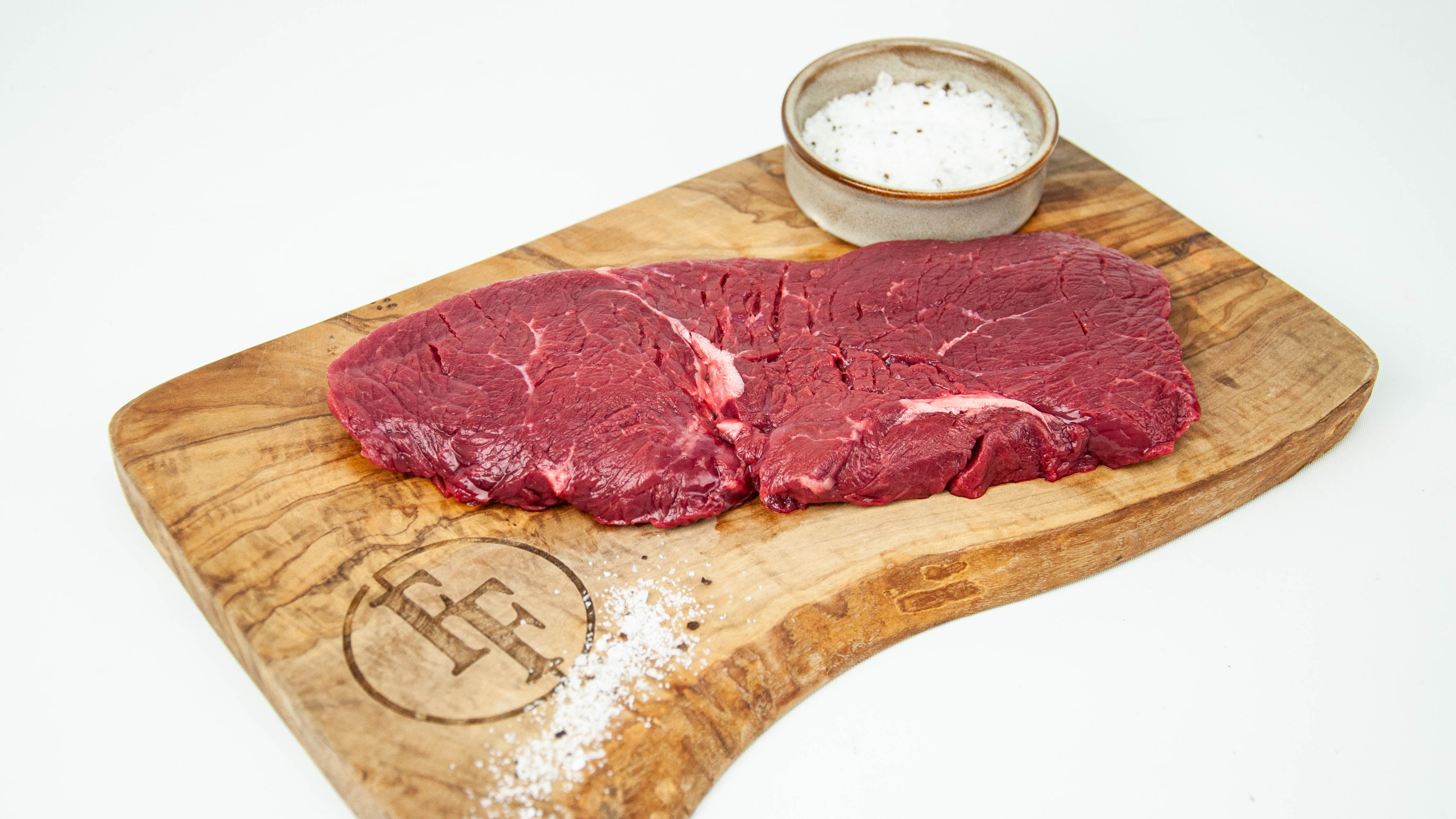 Bison Sirloin Steak Raw Shot