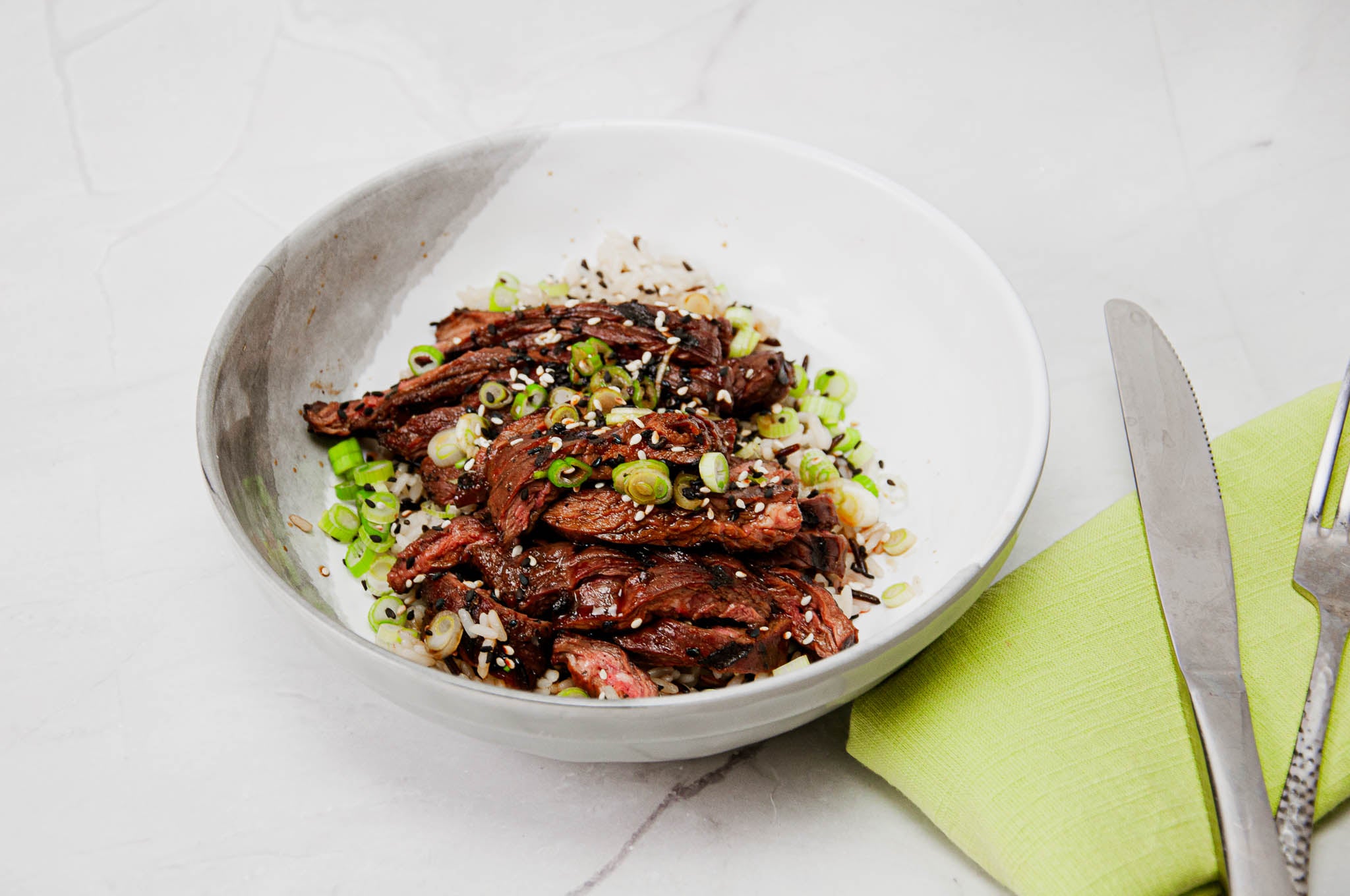 Bison Skirt Steak Cooked