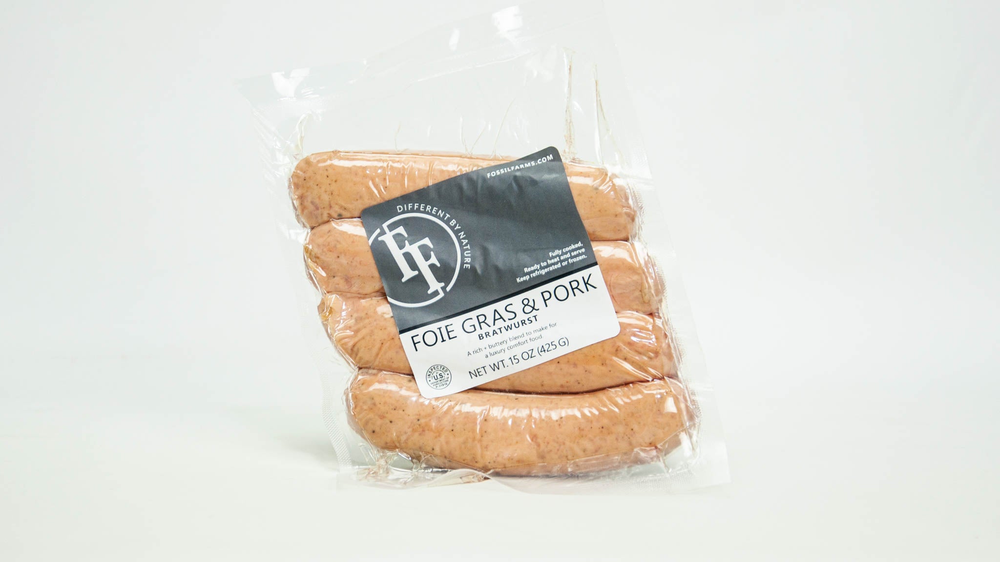 Duck Sausage Foie Gras Bratwurst Packaged