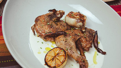 Half Roasted Guinea Hen Cooked 