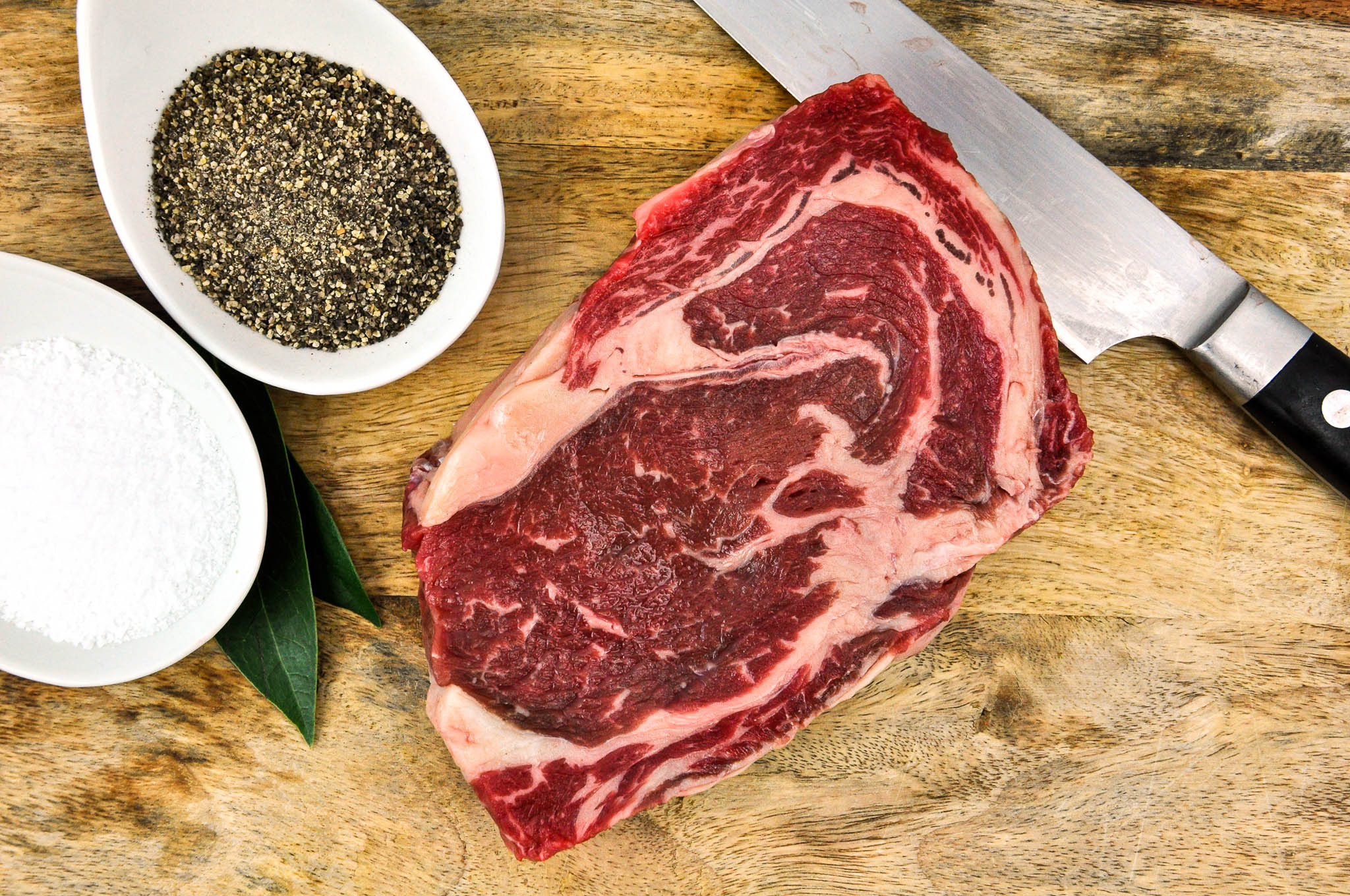local angus beef ribeye steak raw