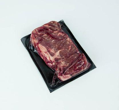 local angus beef strip steak packaged
