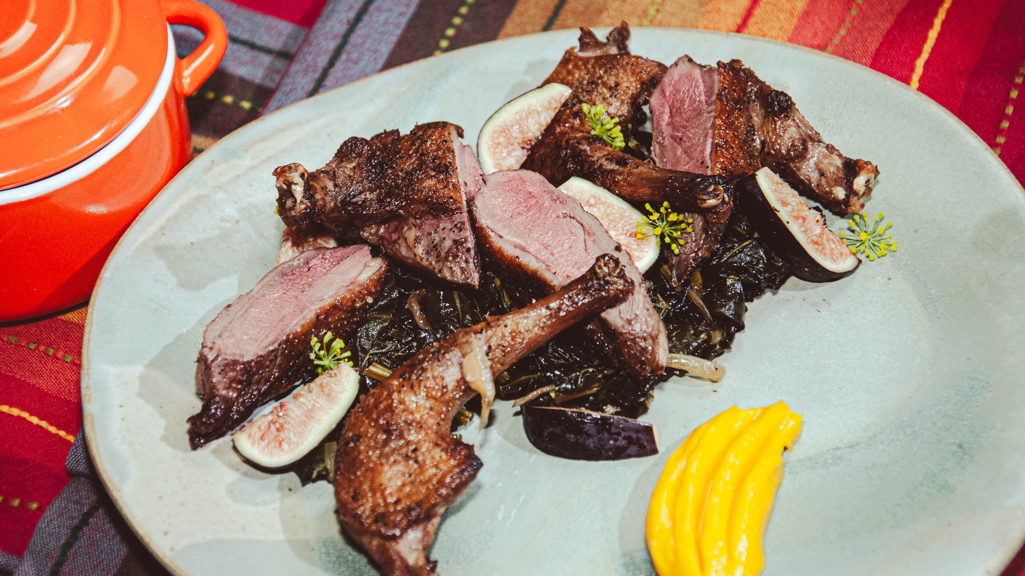 Pan Seared Squab Cooked Fossil Farms