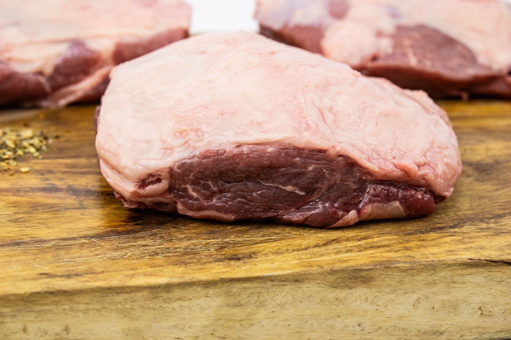 US Lamb Sirloin Steak Raw Close Up