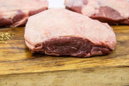 US Lamb Sirloin Steak Raw Close Up