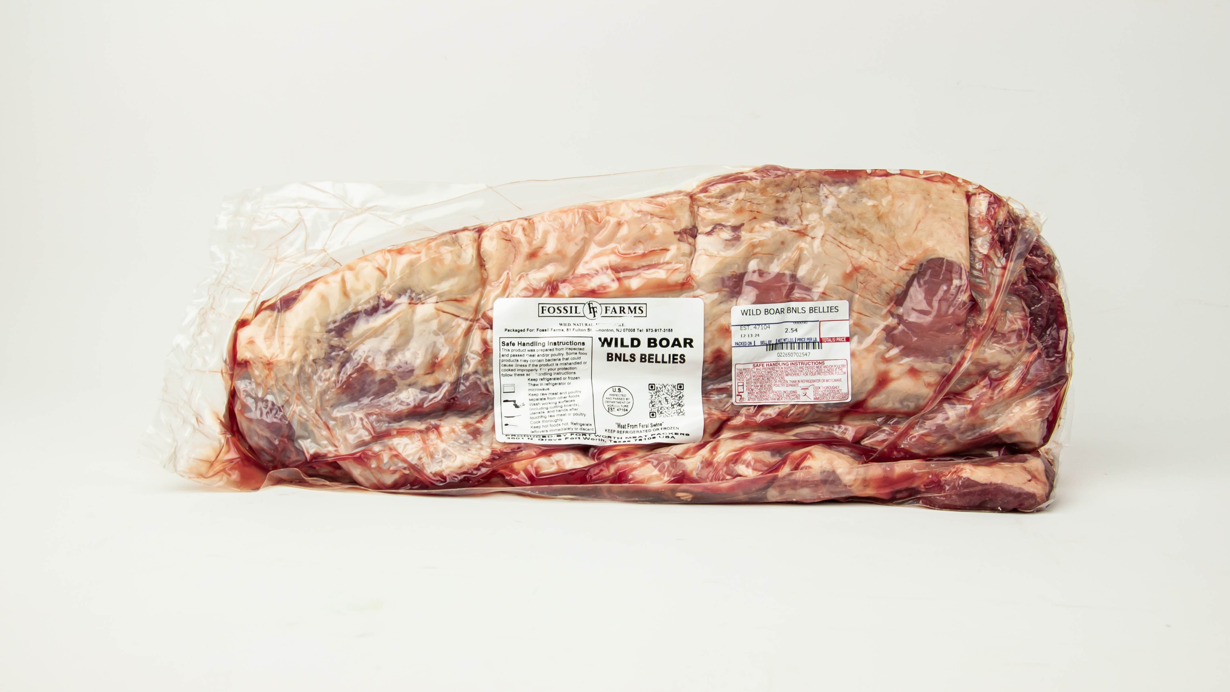 Wild Boar Belly Packaged