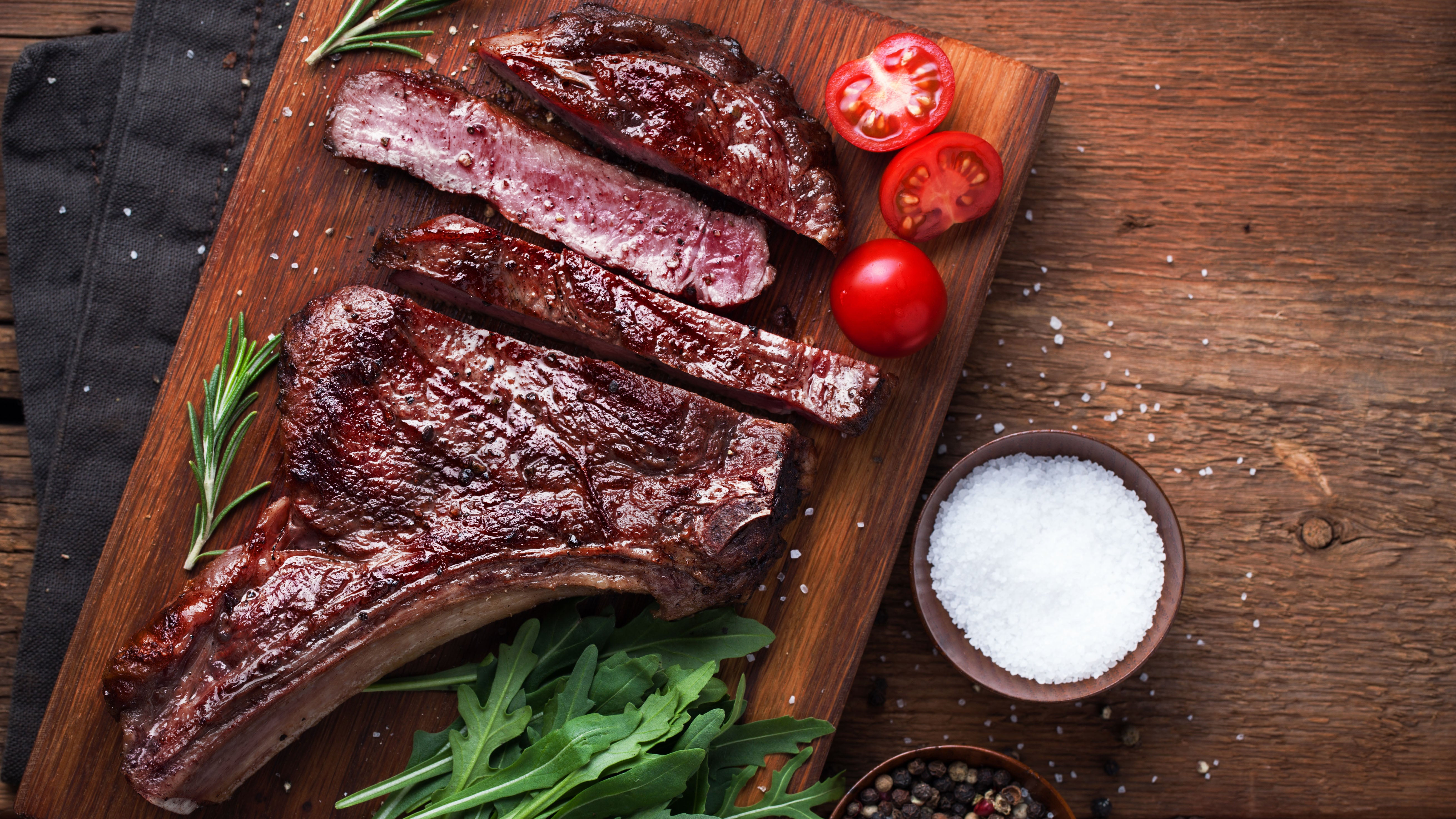 Yak Bone In Ribeye 16 oz Cooked