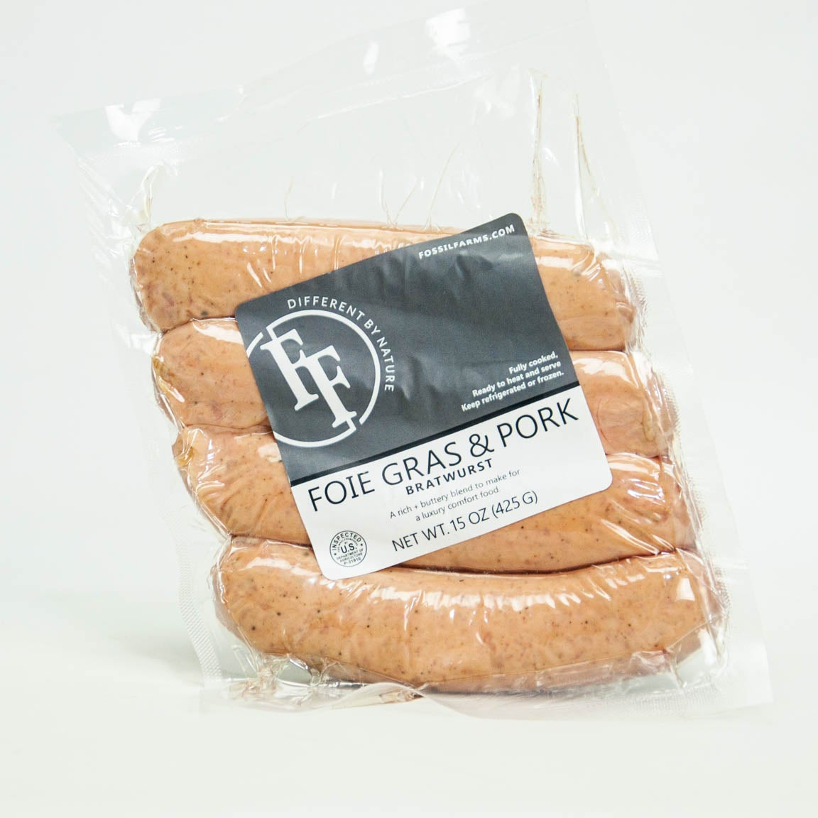 Duck Sausage Foie Gras Bratwurst Packaged