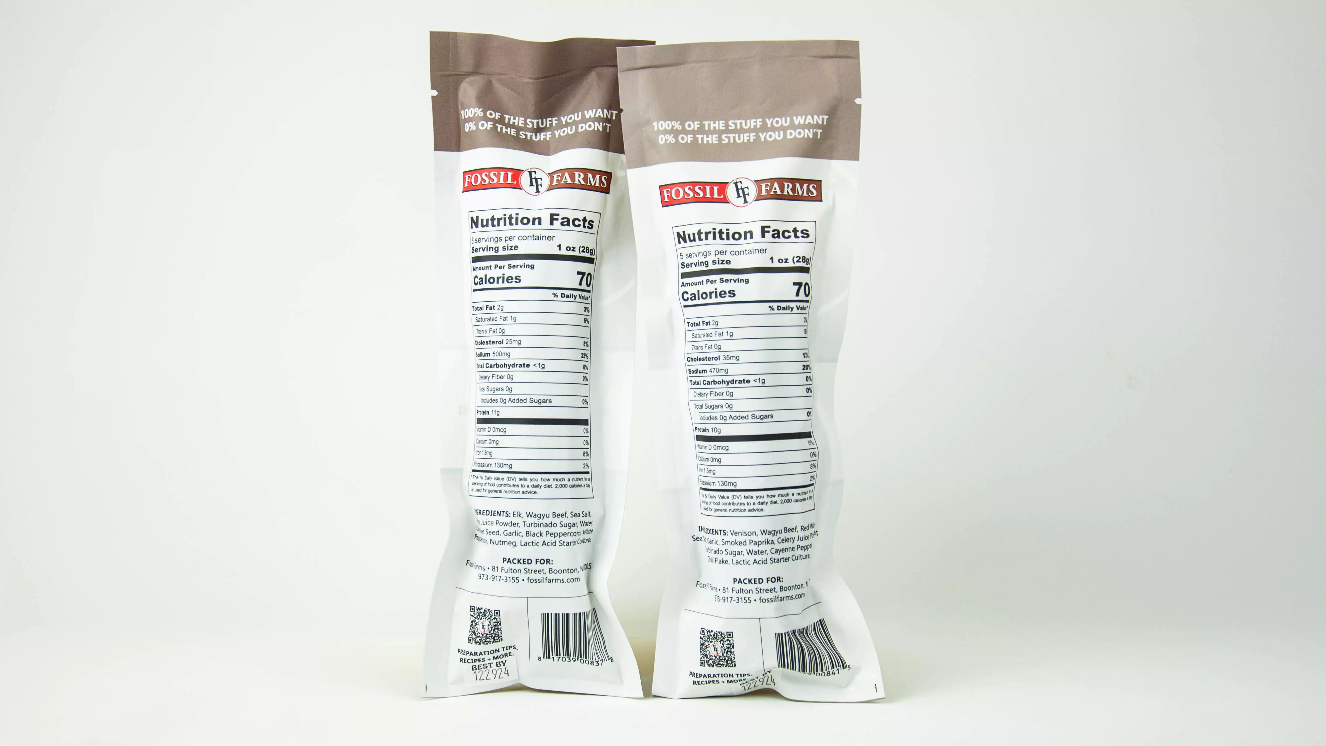 Elk Venison Salami Sampler Packaged