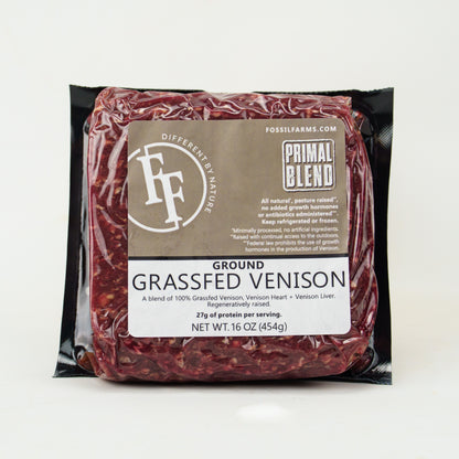 packaged venison primal ground meat