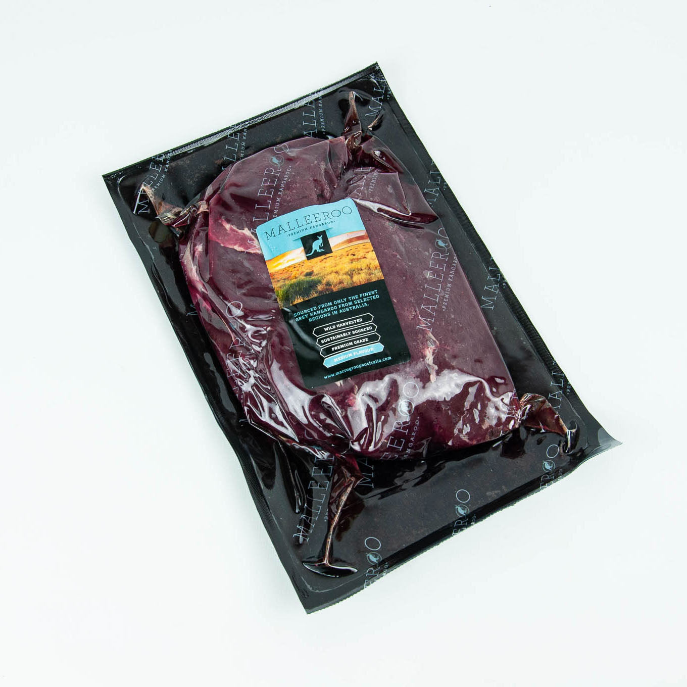 Packaged meat product with a visible brand label on a white background