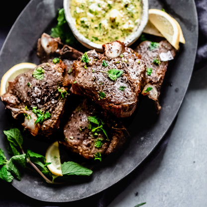 Grass-Fed Lamb Loin Chops - Premium Quality, 1 lb (Approx 4 Chops)