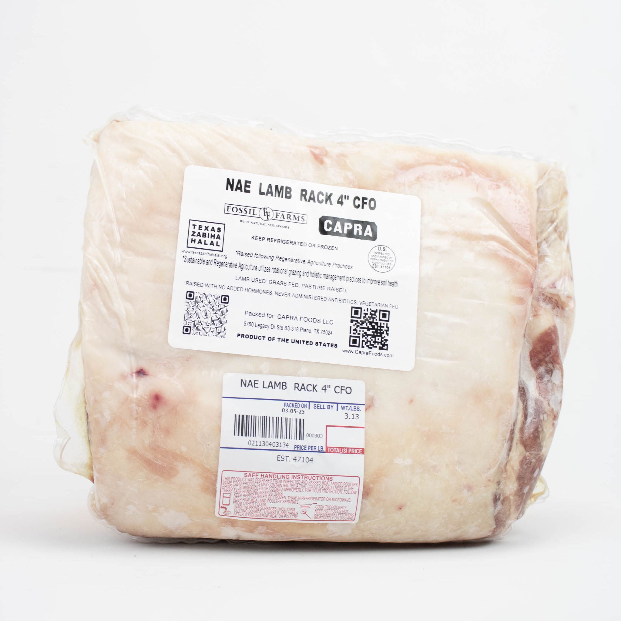 Lamb Rib Rack 2.75 Lb