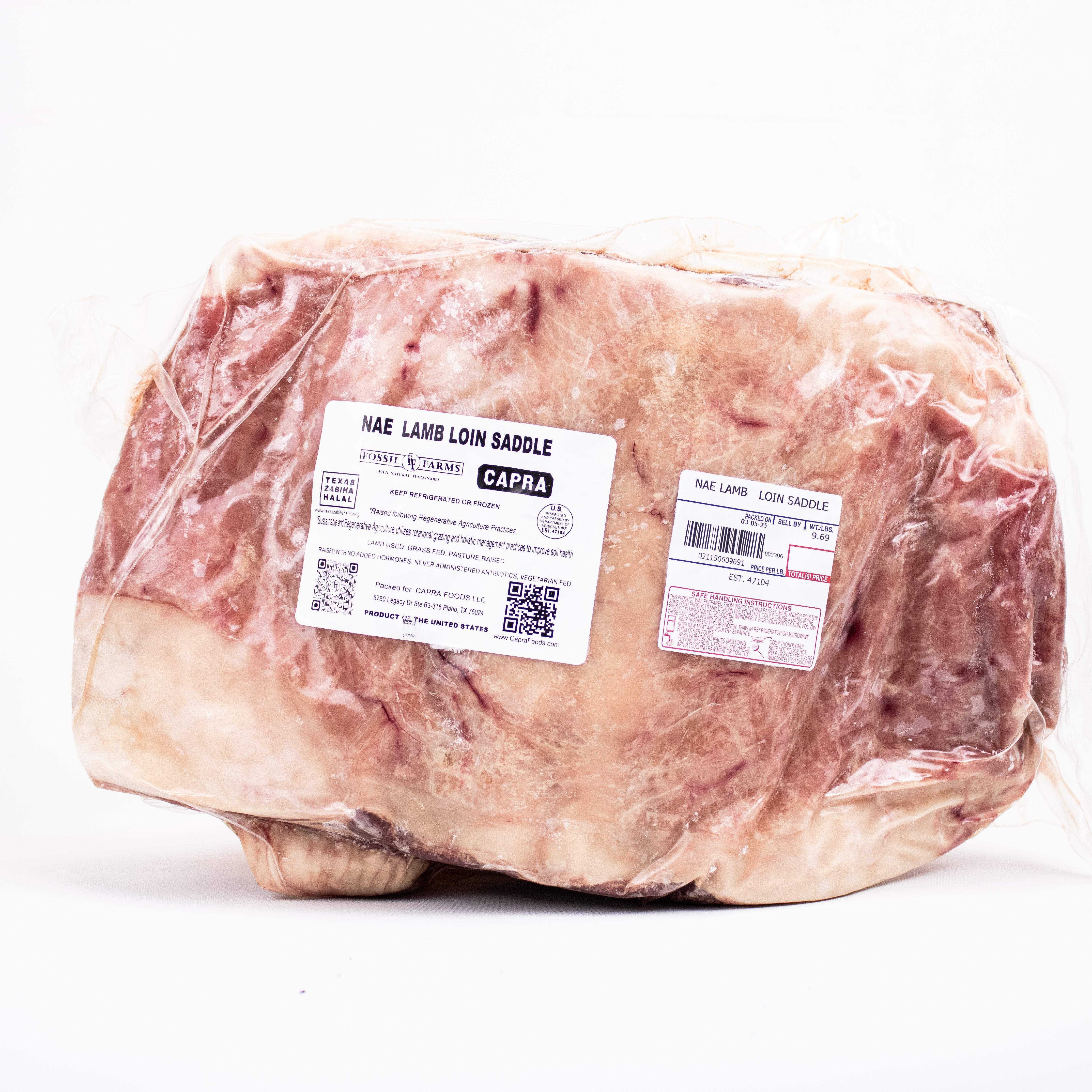 Grass-Fed Lamb Loin Saddle | 12 lbs.