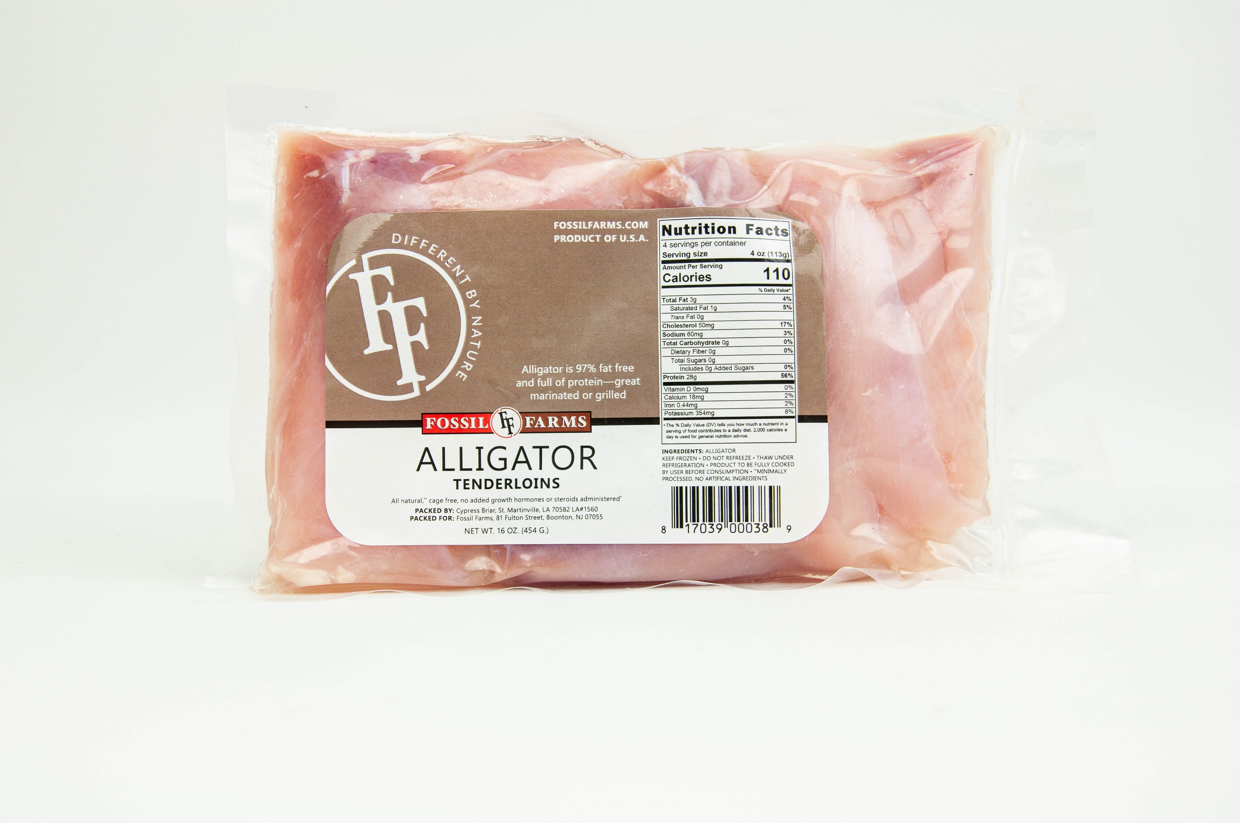 Packaged Alligator Tenderloin