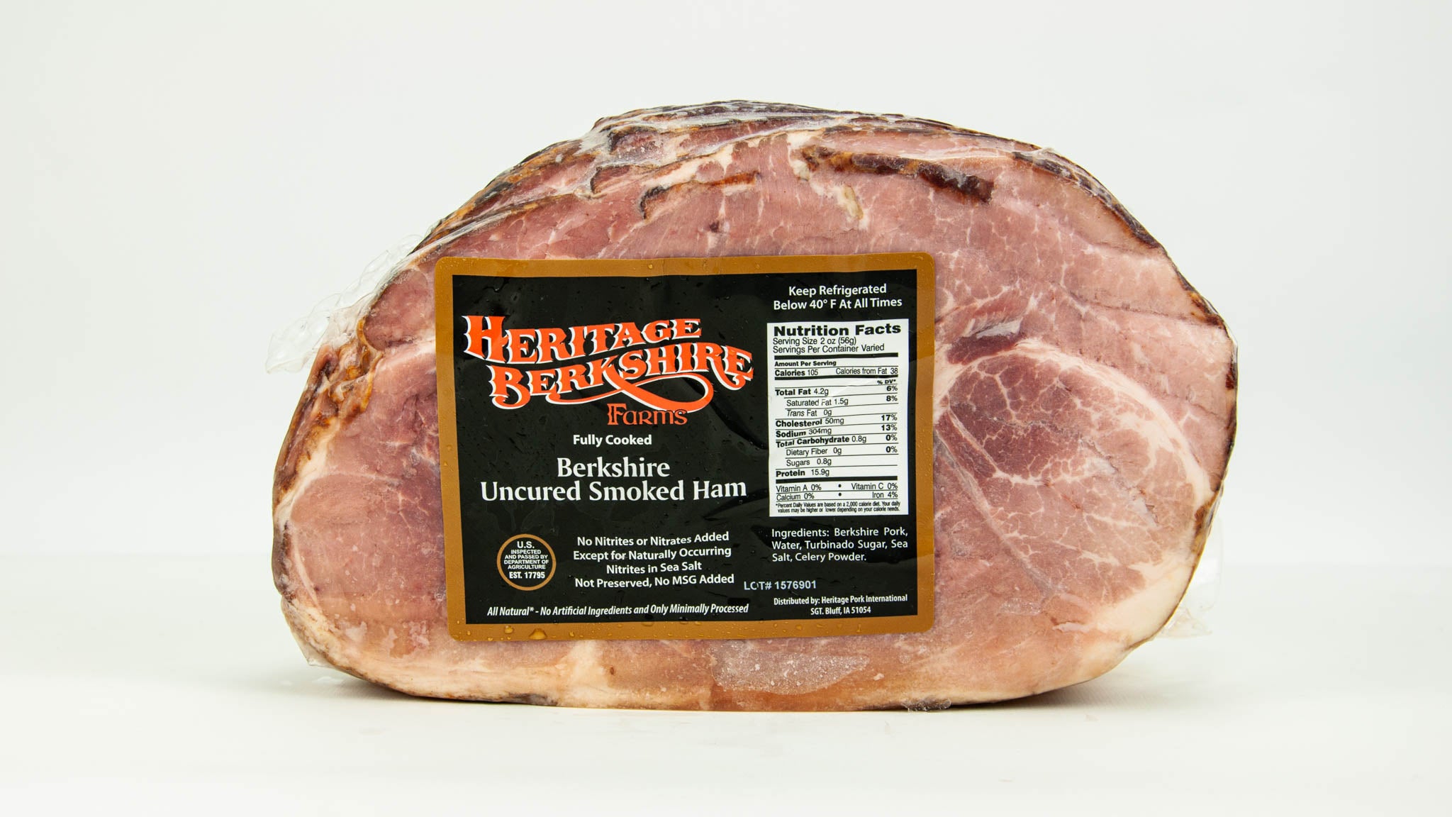 Berkshire Pork Bone In Smoked Ham Packaged