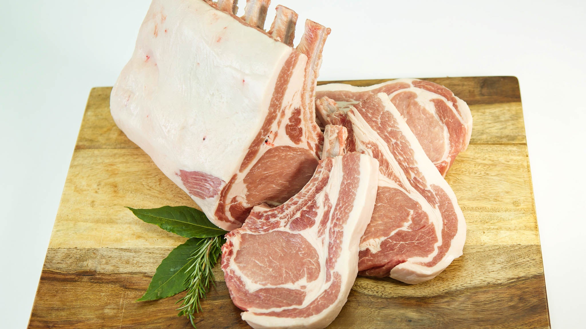 Berkshire Pork Frenched Rib Rack - Fossil Farms
