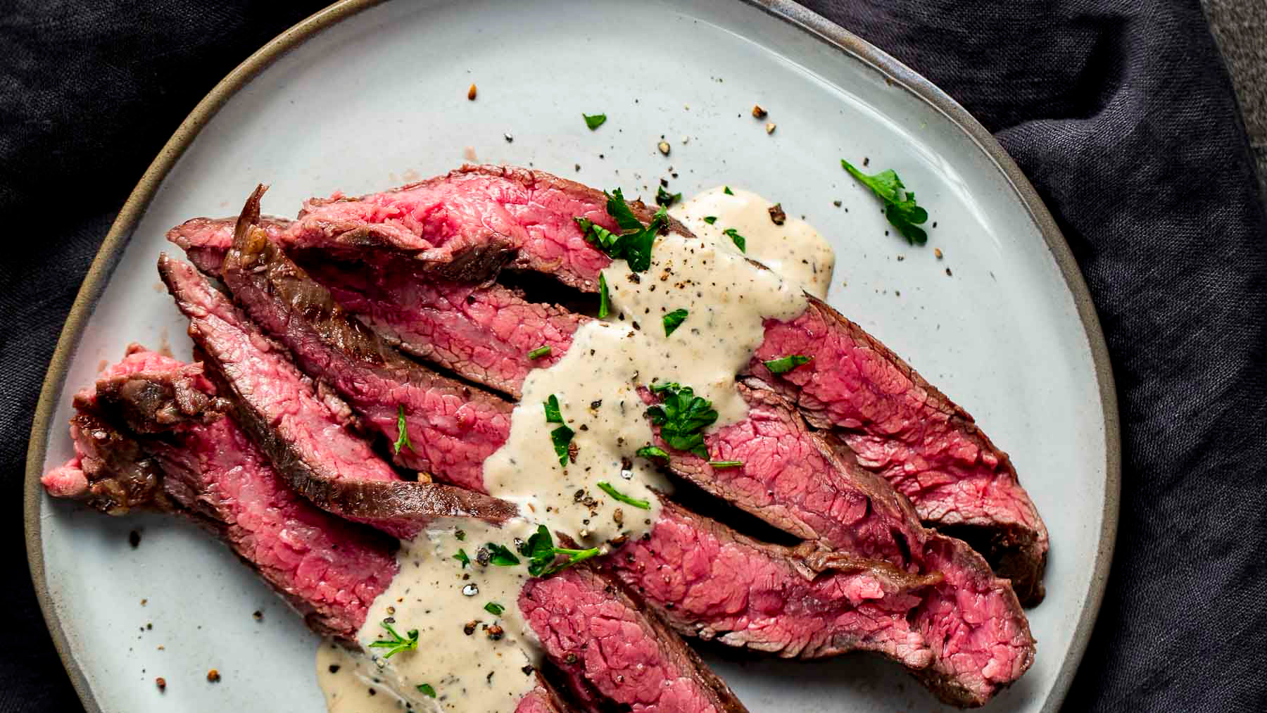Bison Flank Steak Cooked