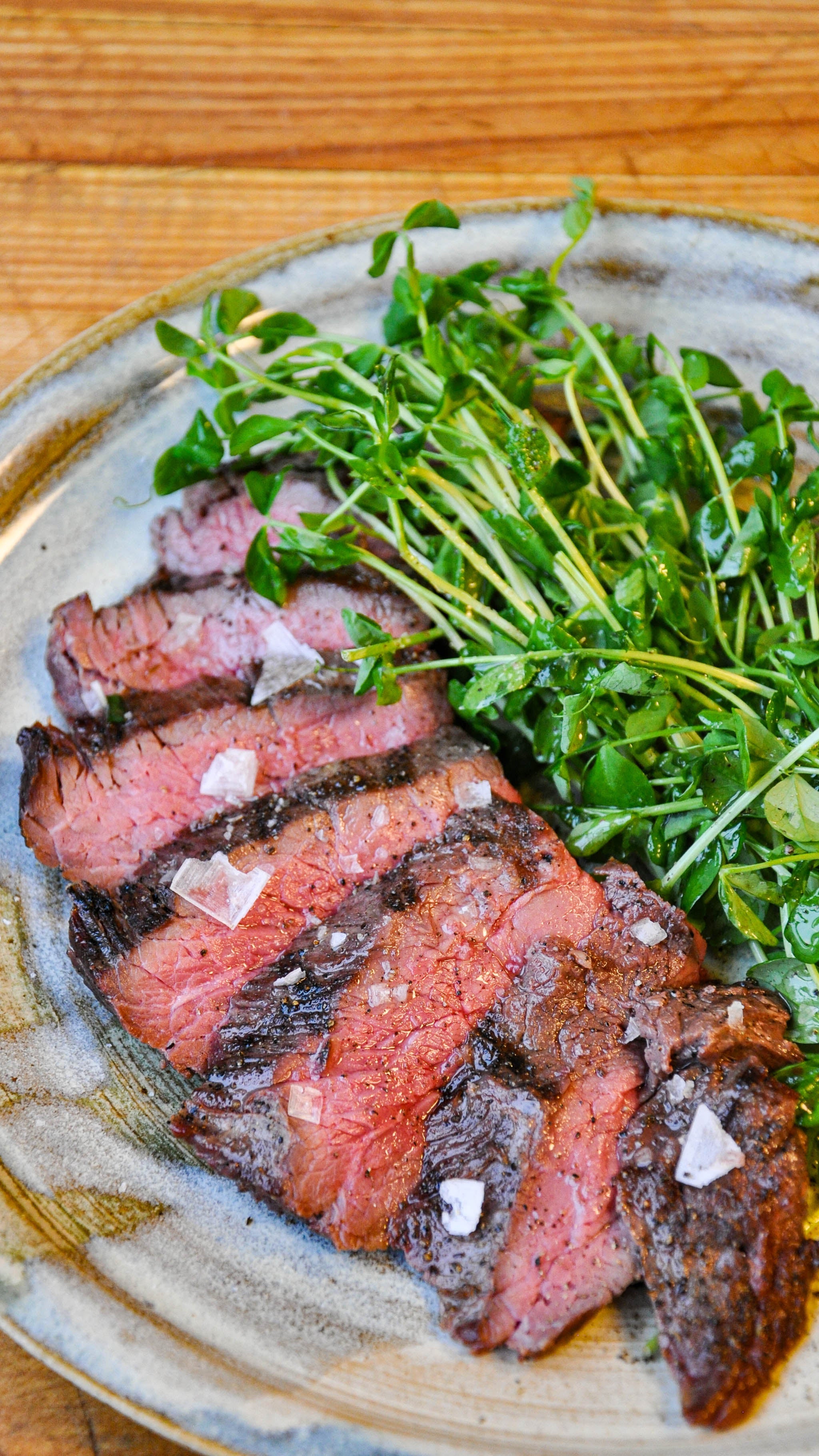 Bison Ribeye Steak Cooked