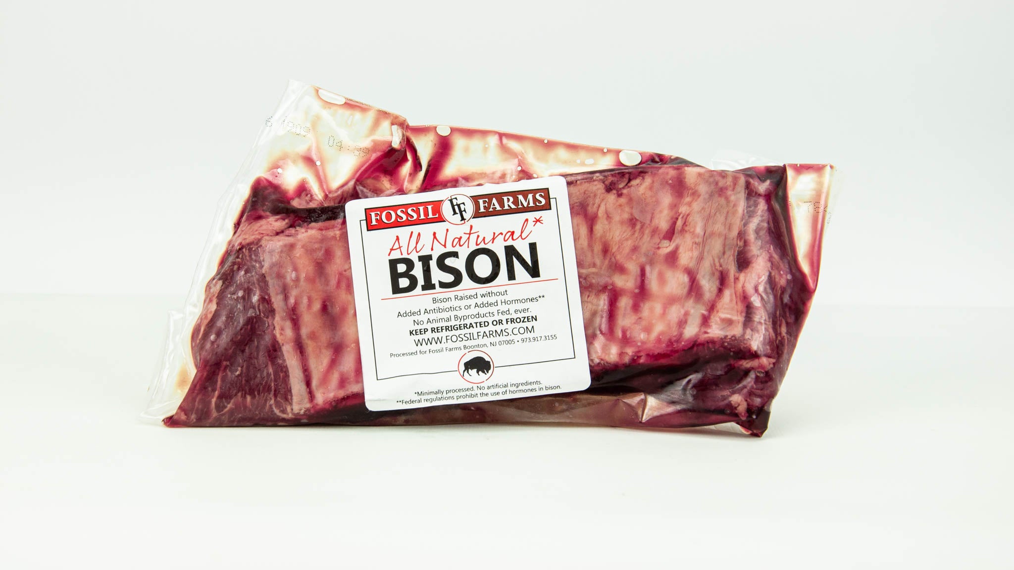Bison Short Ribs Packaged Fossil Farms