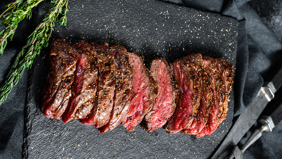 Bison Strip Steak Cooked