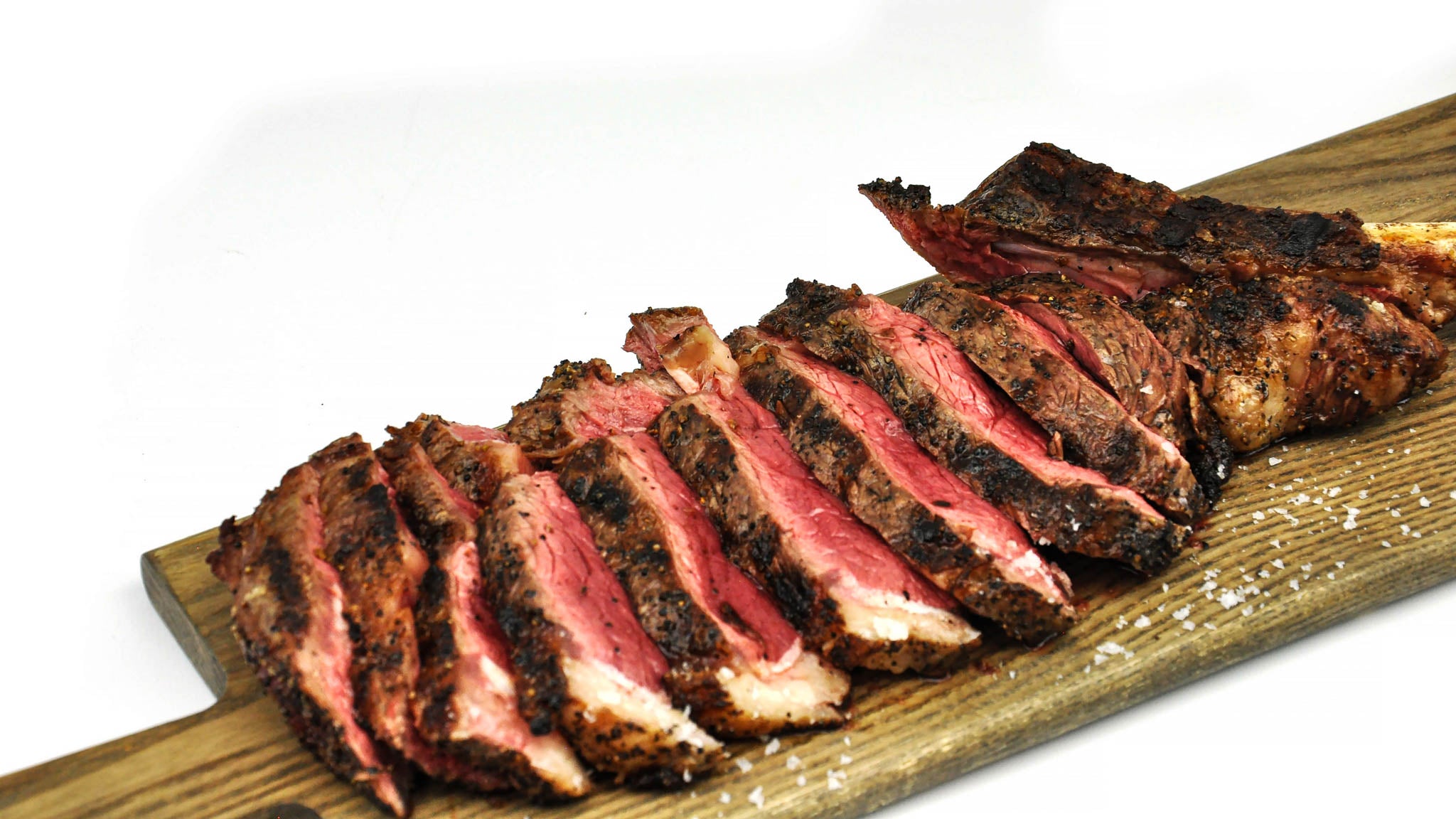 Bison Tomahawk Chop Cooked Sliced