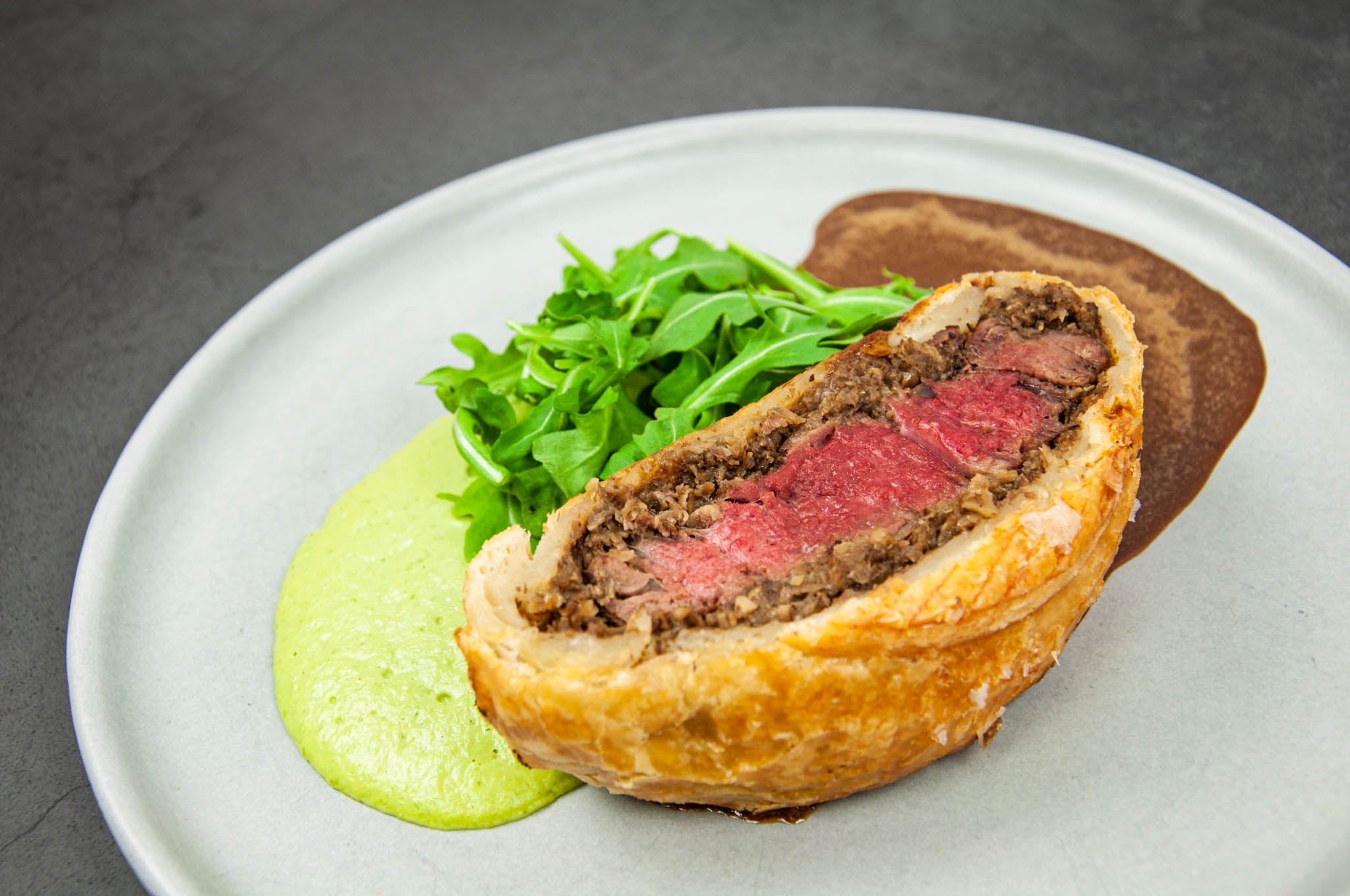 Bison Tenderloin Wellington Cooked