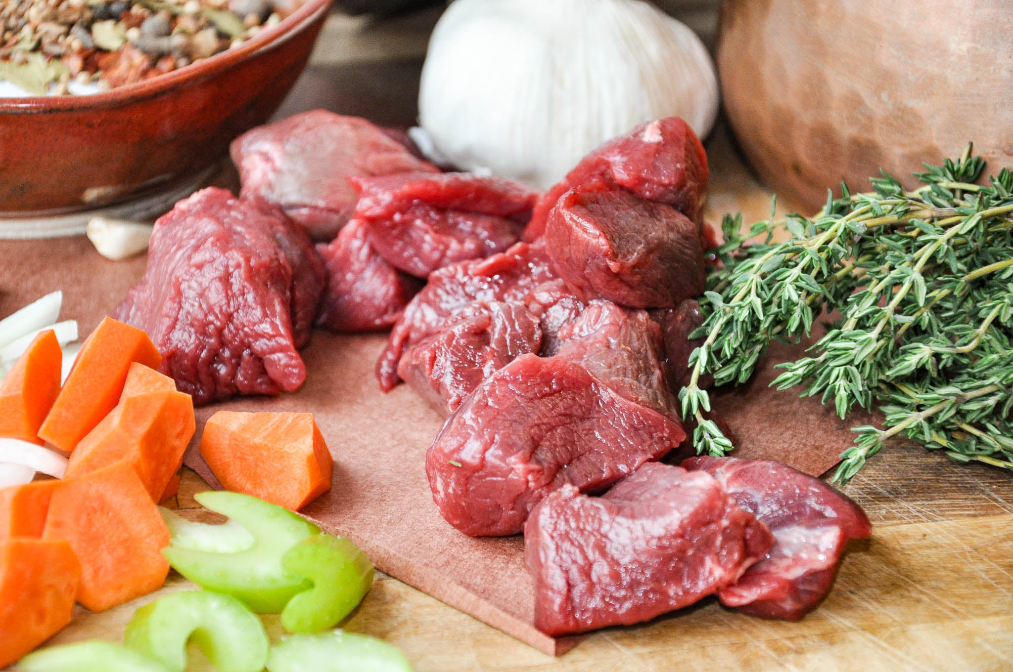 Bison Stew Meat Raw