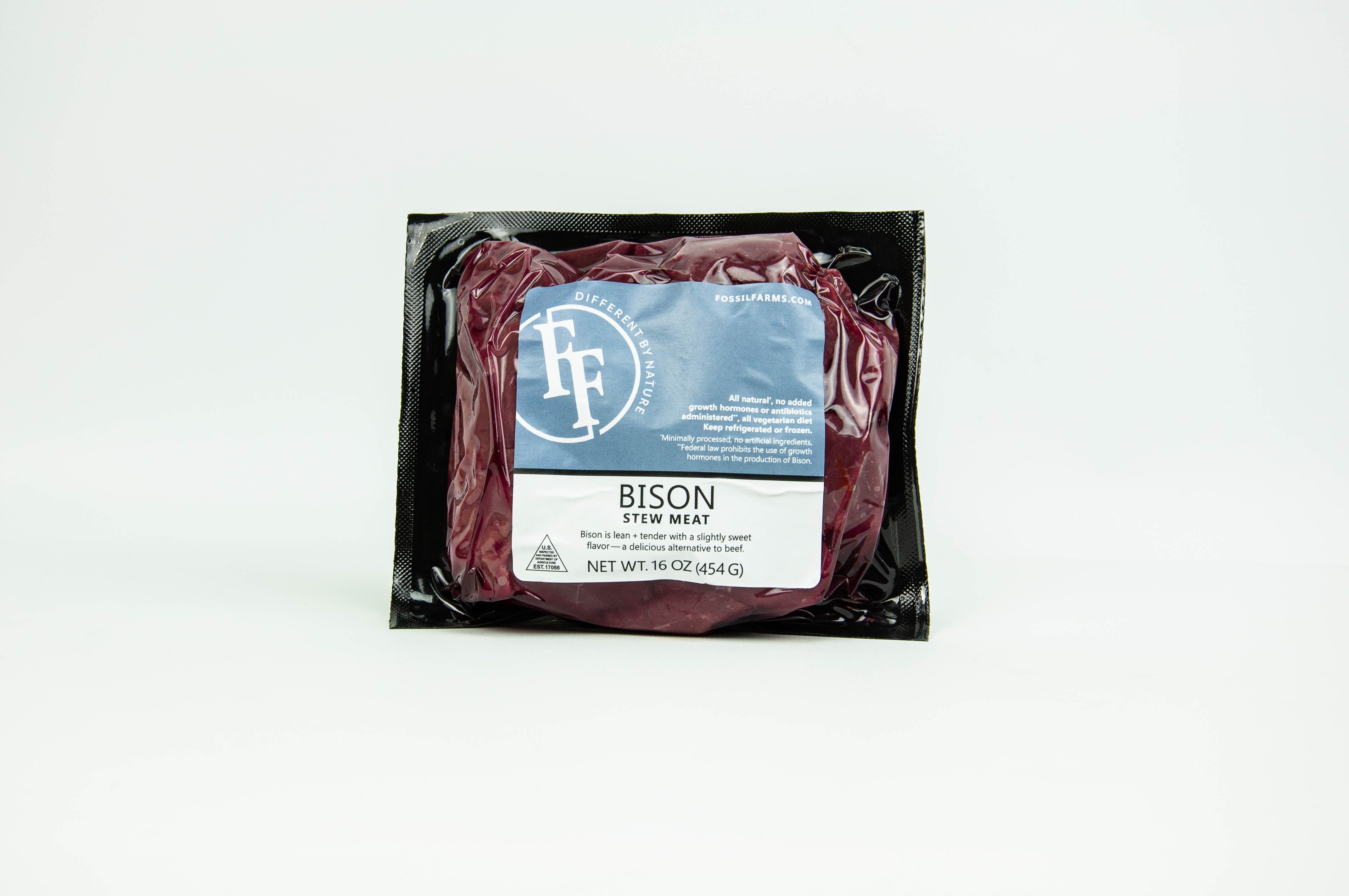 Bison Stew Meat Packaged